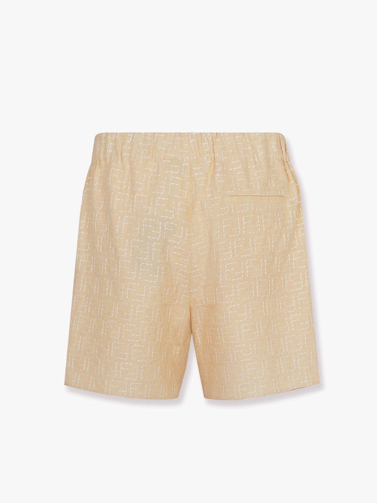 Fendi Jacquard linen and cotton bermuda shorts with all - over FF motif