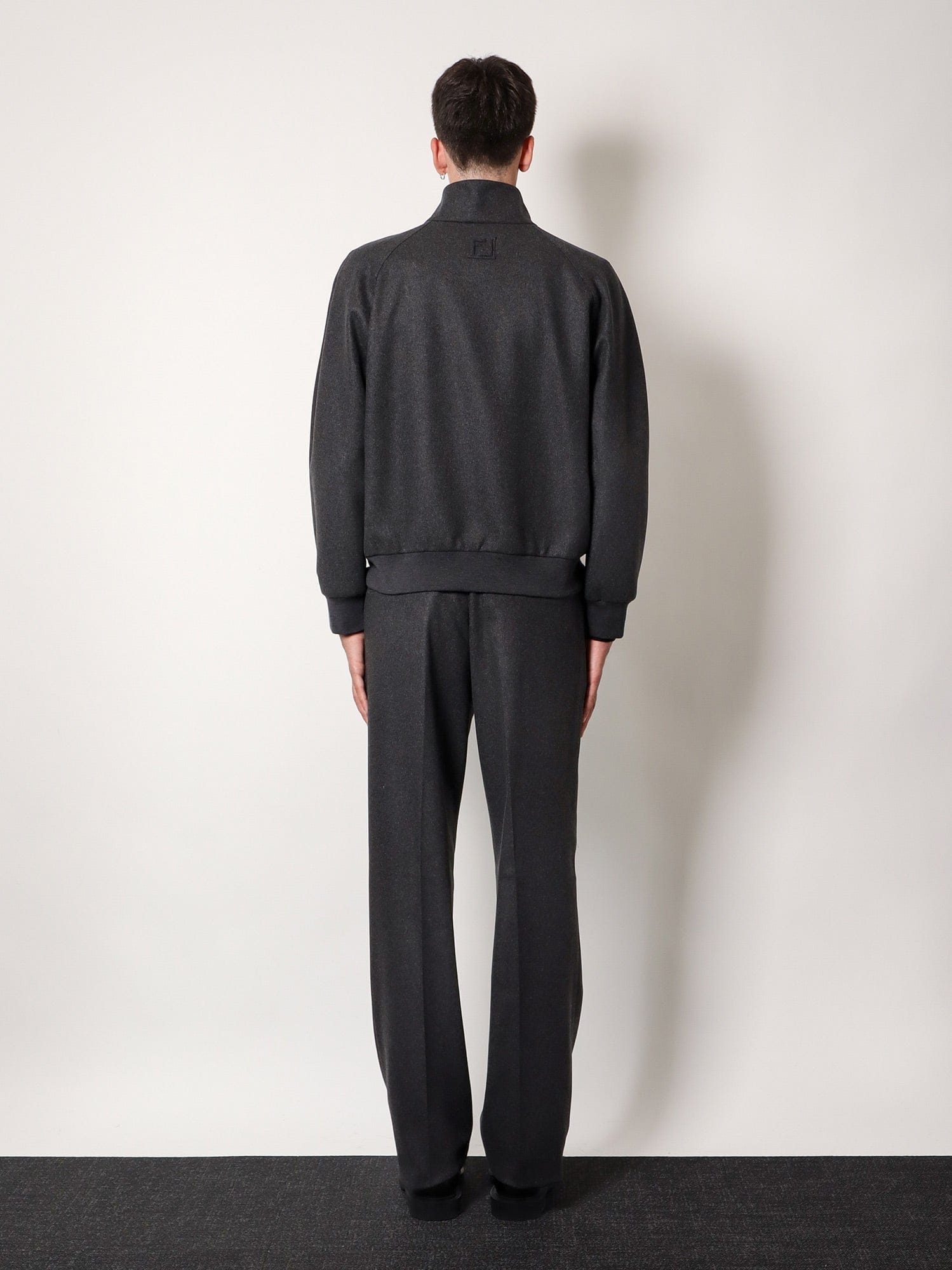 Fendi Stretch cashmere trouser with logoed detail
