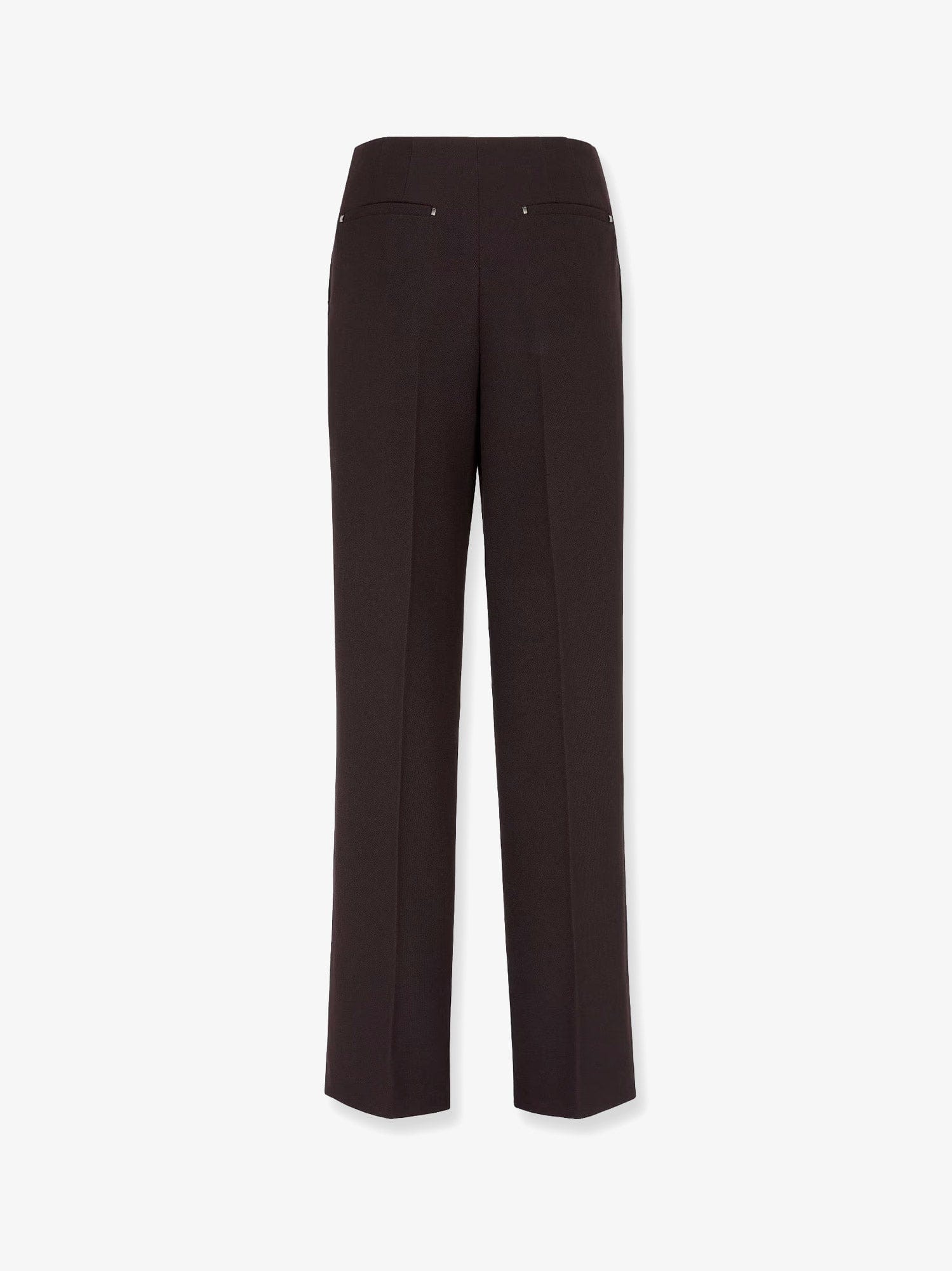 Fendi Virgin wool trousers with metal ff details