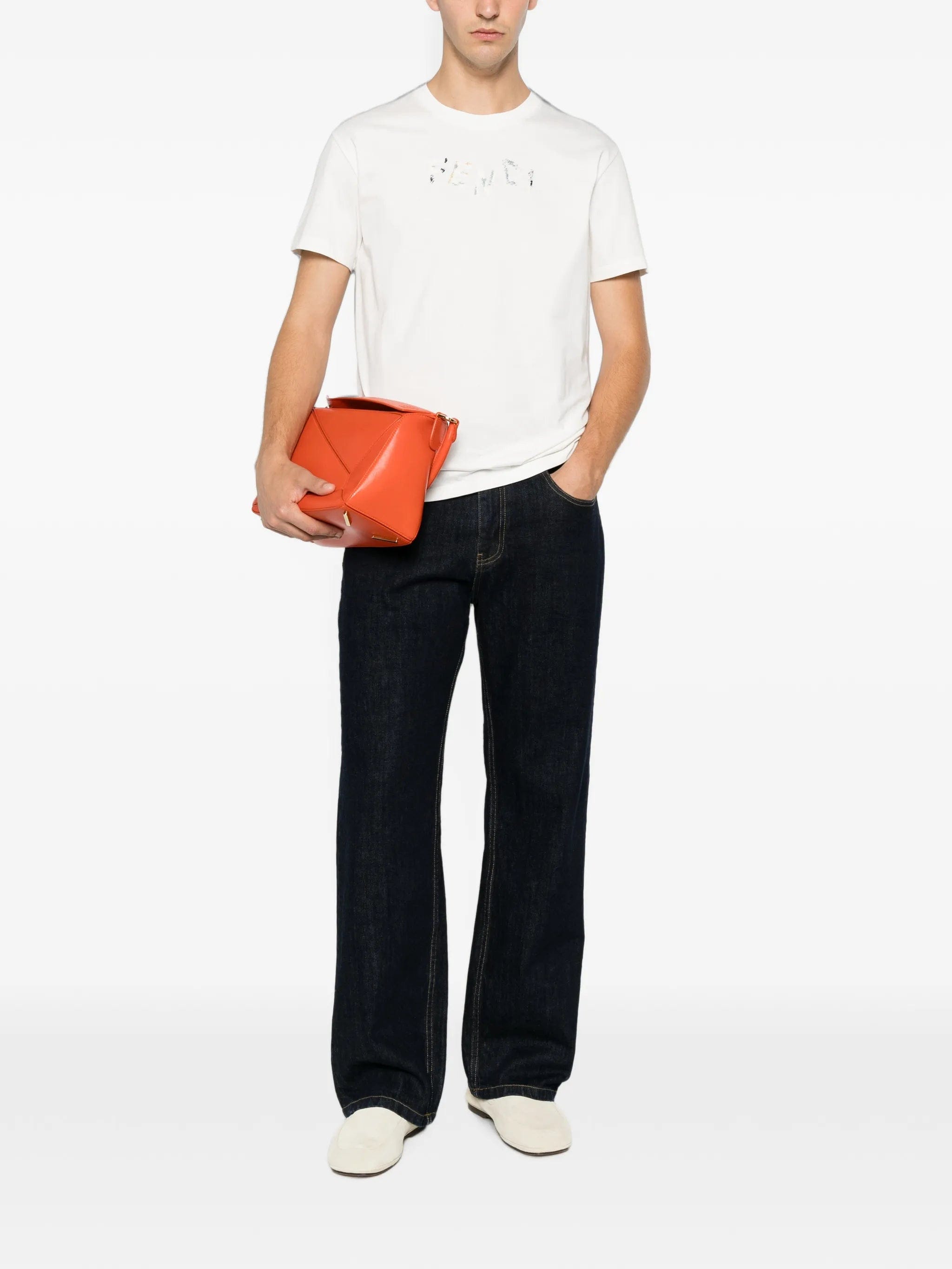 Fendi embroidered - logo T - shirt