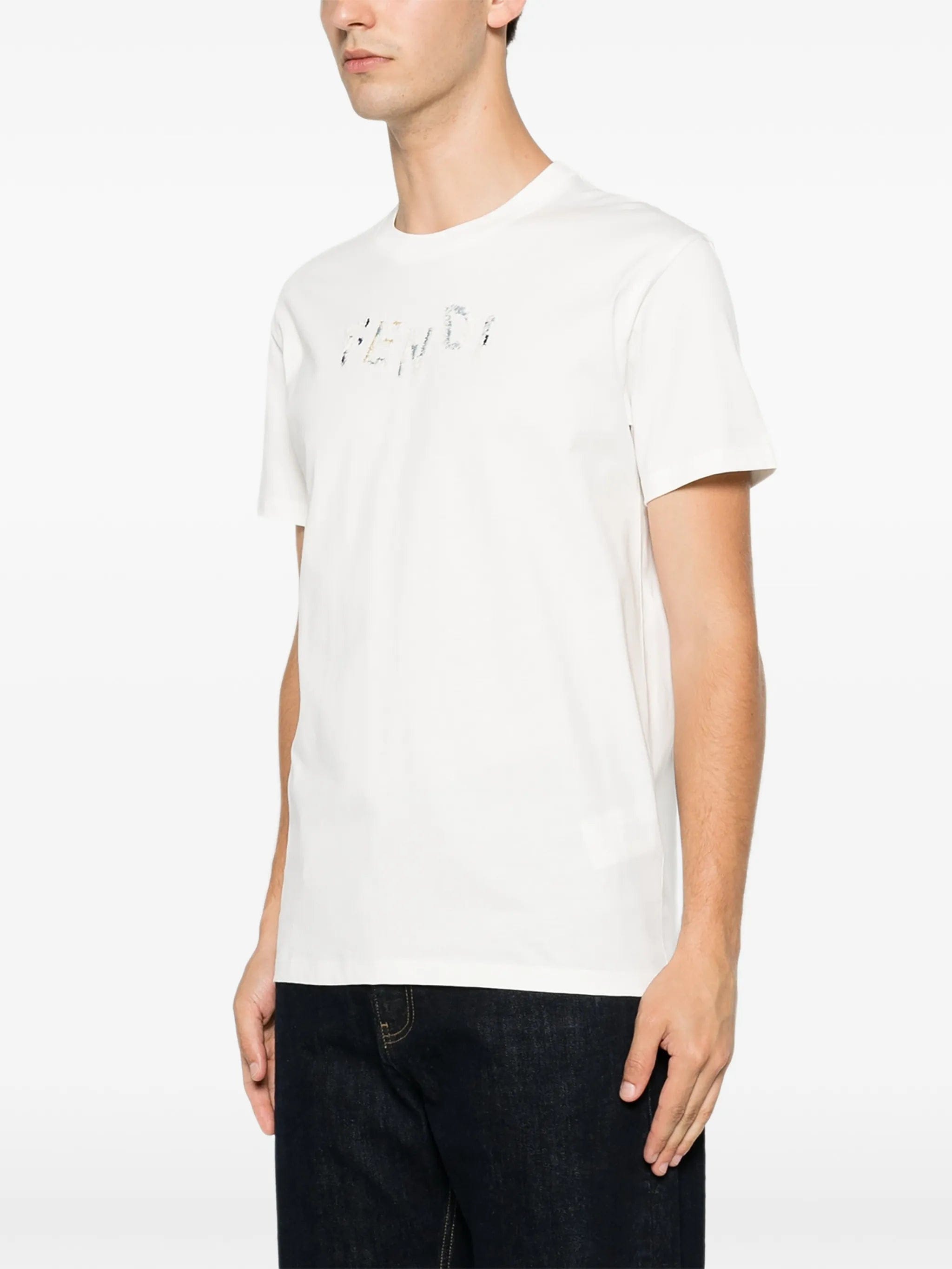 Fendi embroidered - logo T - shirt
