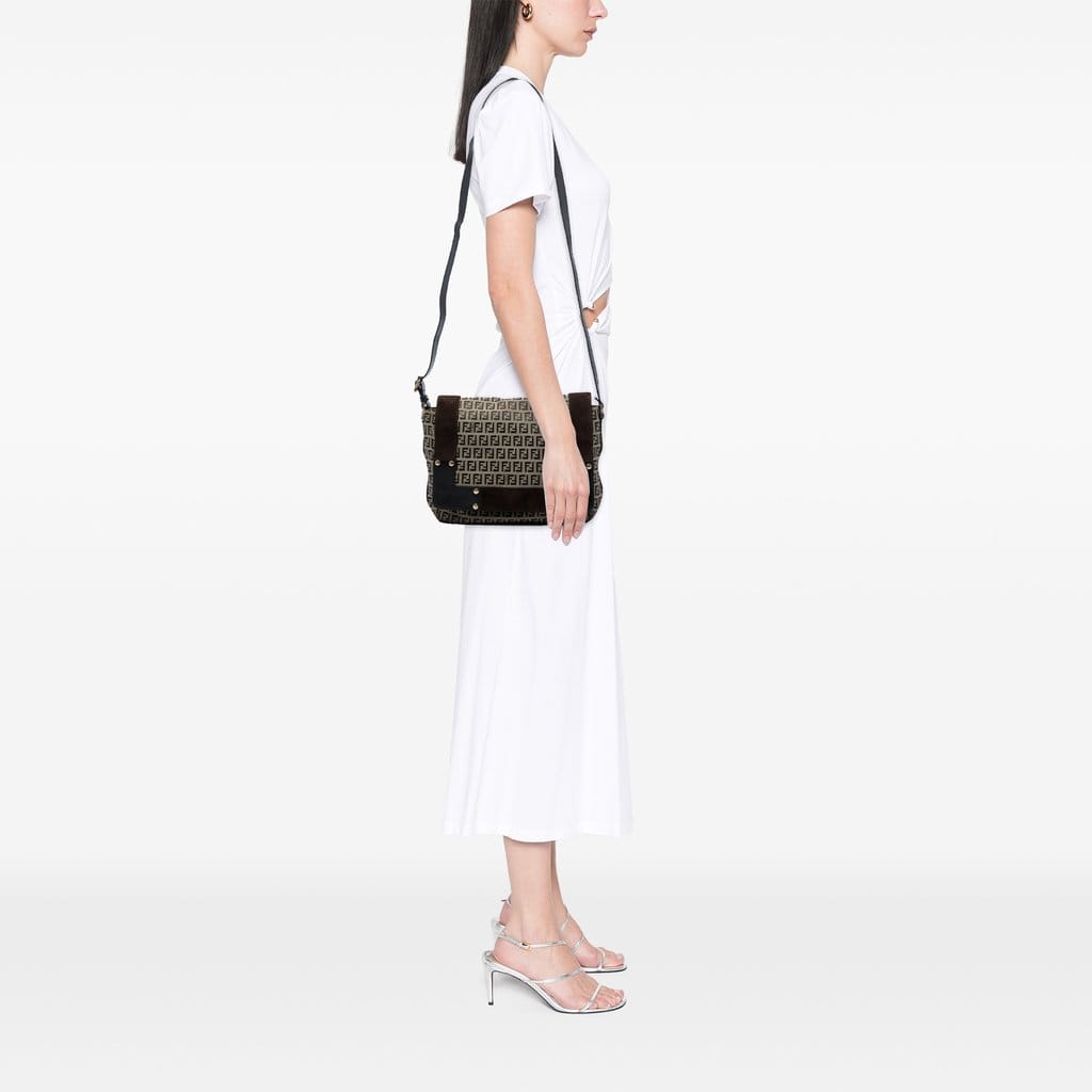 Fendi Zucchino Canvas Messenger Bag
