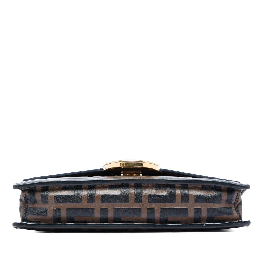 Fendi Zucca Embossed Leather F Is Fendi Envelope Wallet On Chain