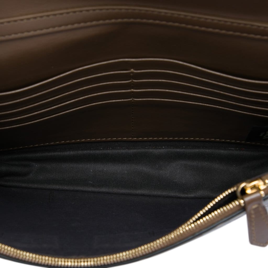 Fendi Zucca Embossed Leather F Is Fendi Envelope Wallet On Chain