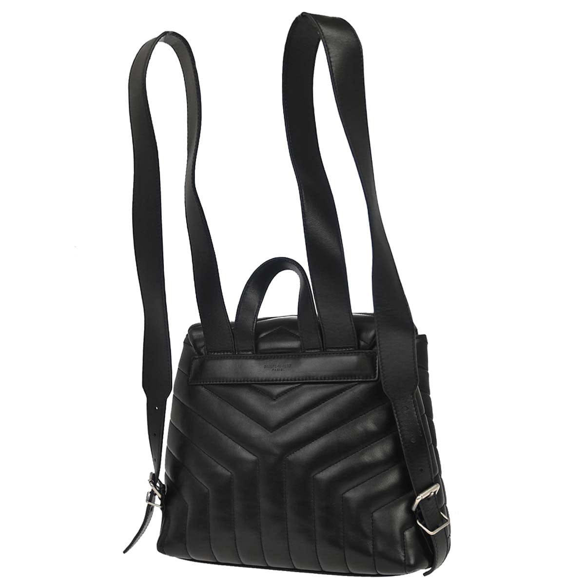 Saint Laurent Black Leather Loulou Backpack