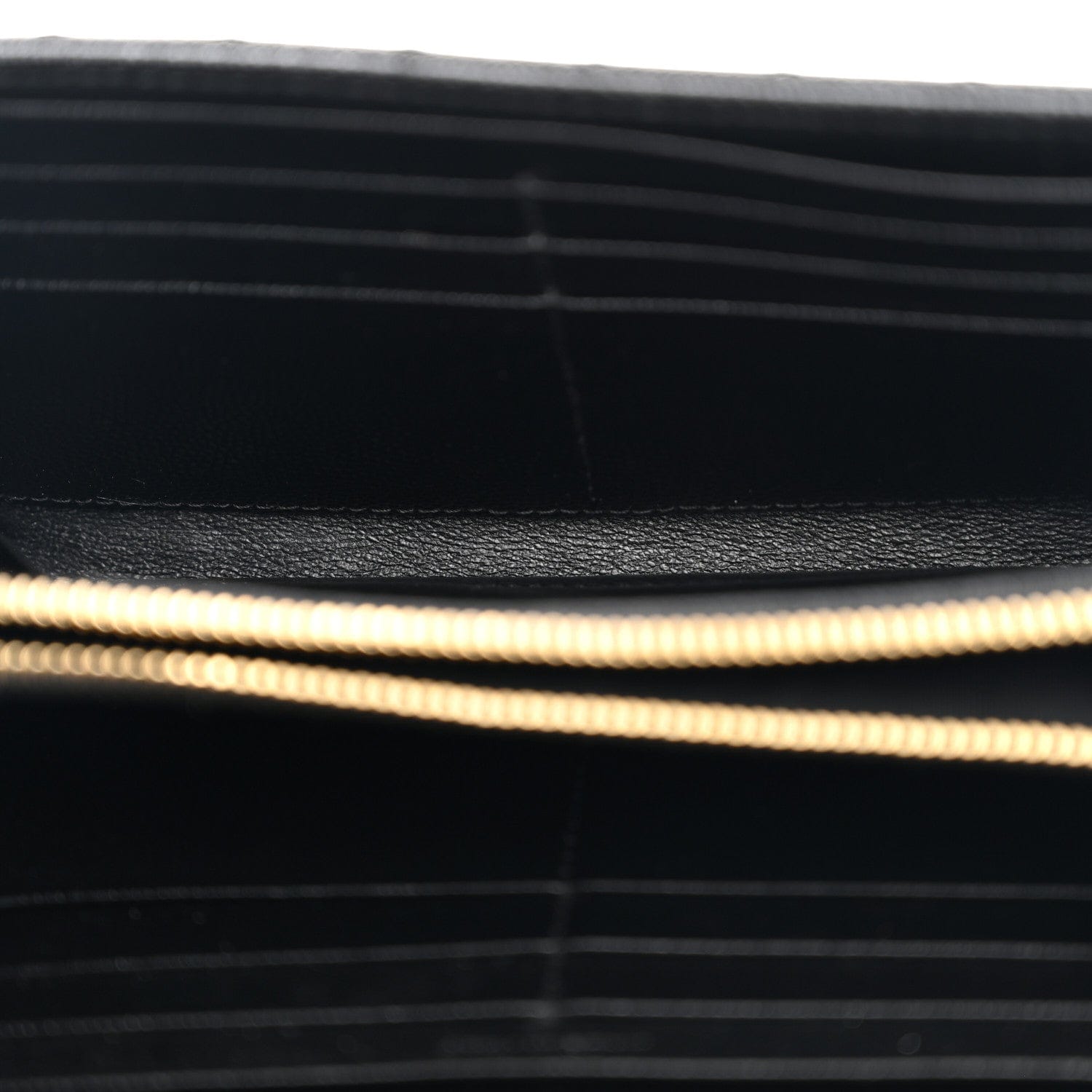 Saint Laurent Grain De Poudre Mixed Matelasse Triquilt Large Monogram Wallet Black