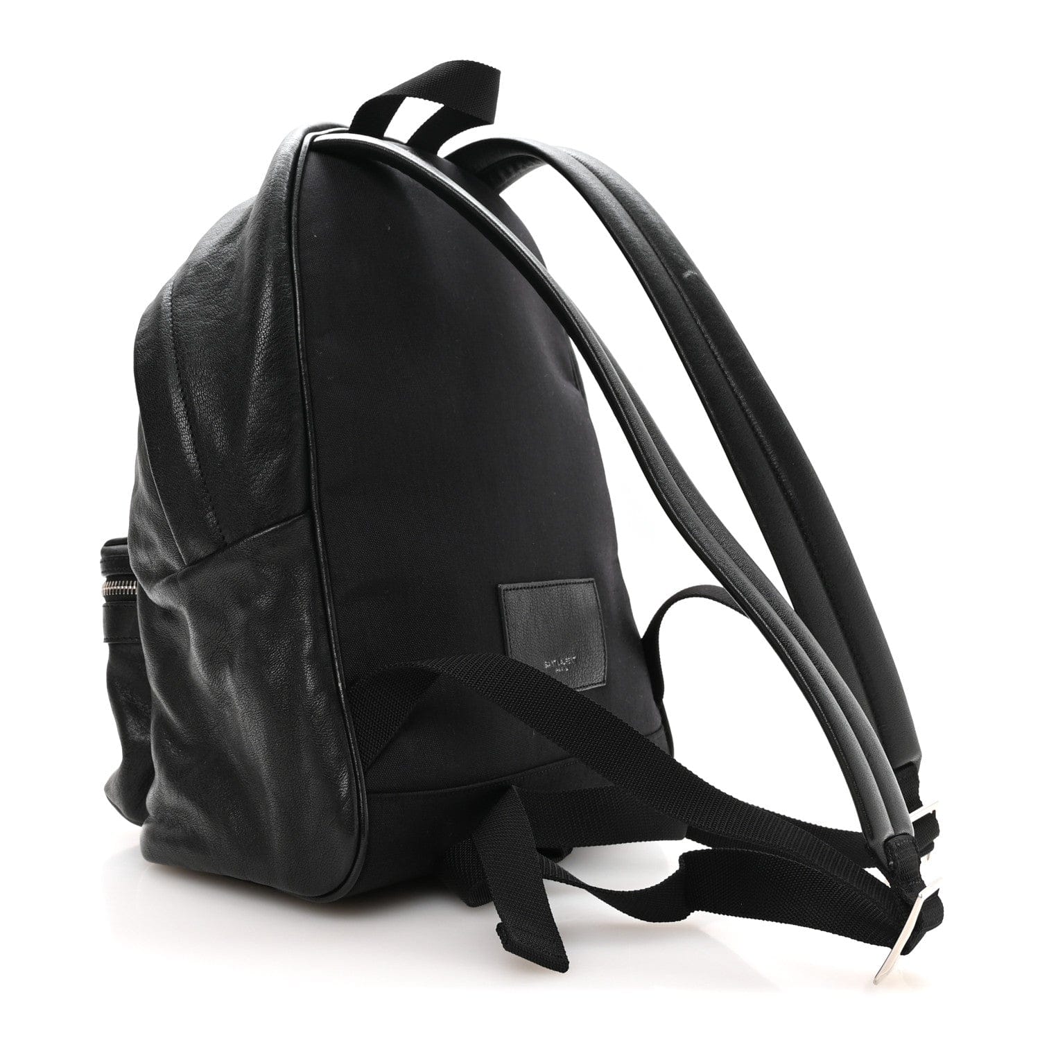 Saint Laurent Sheepskin Love Appliqué Mini City Backpack Black