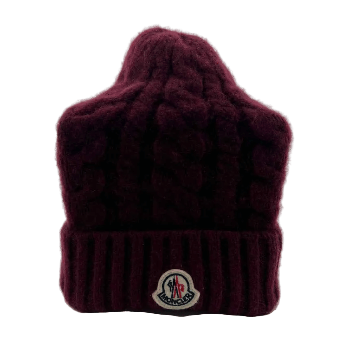 Moncler Beanie CABLE KNIT Burgundy Size OS