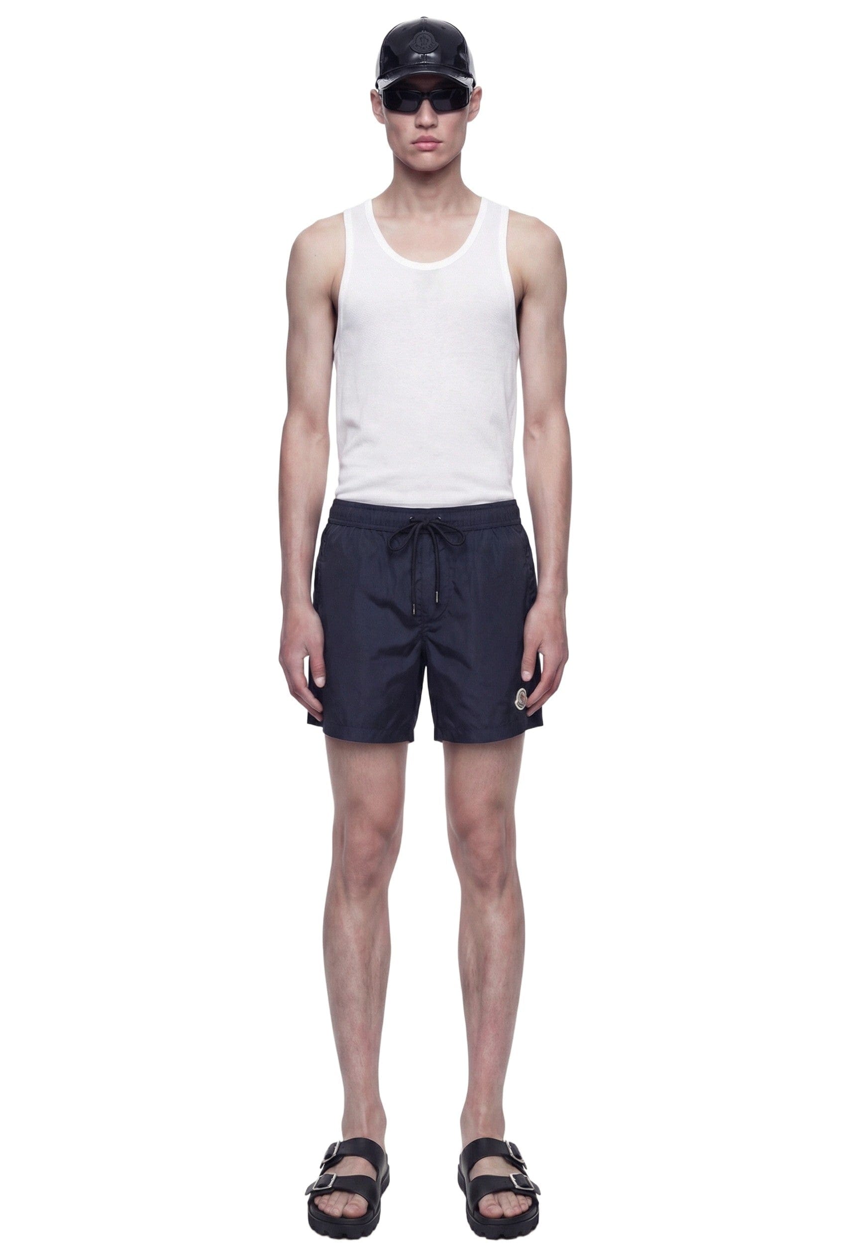Moncler Logo Patch Swim Shorts