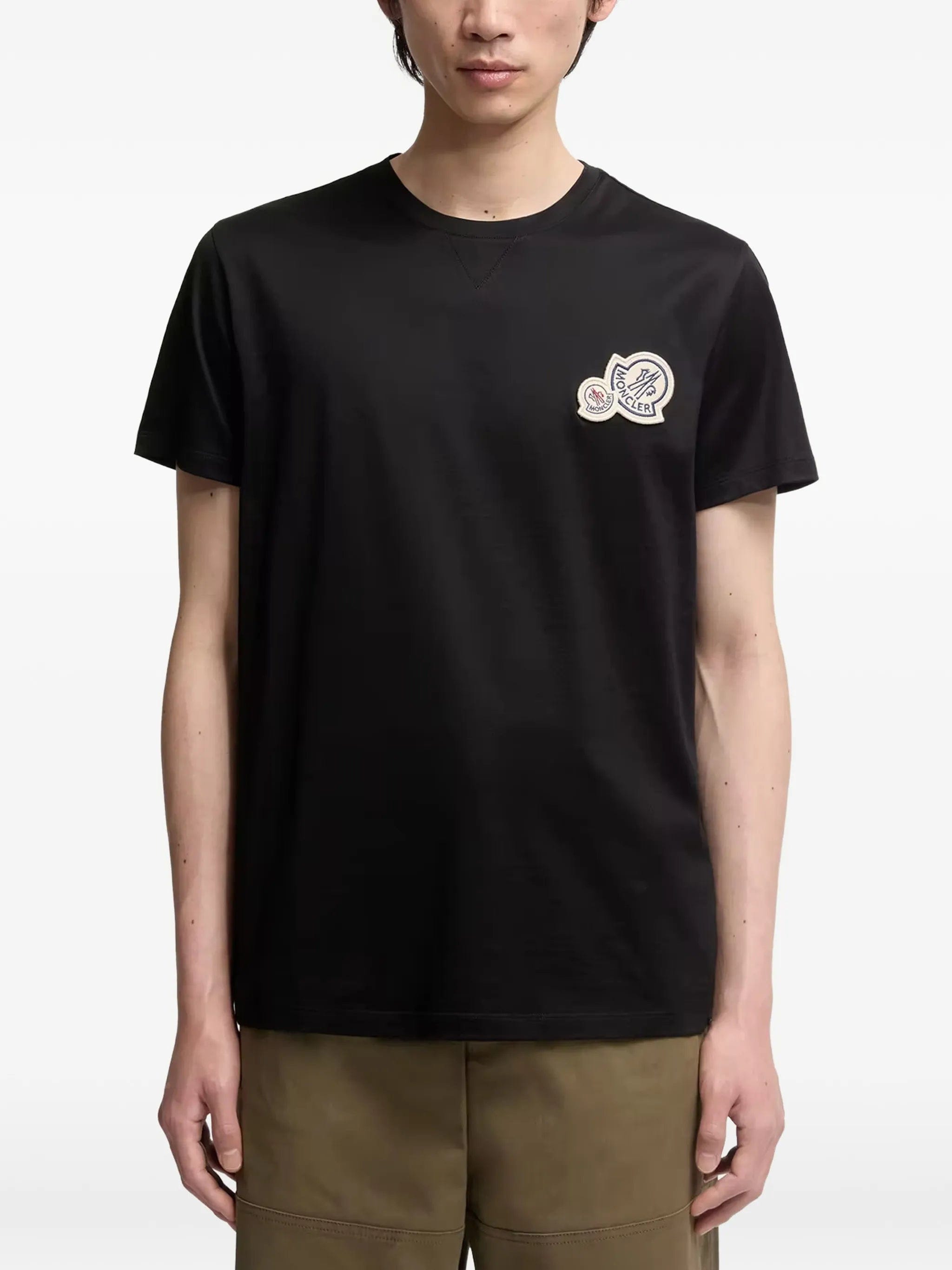 Moncler double logo - patch T - shirt