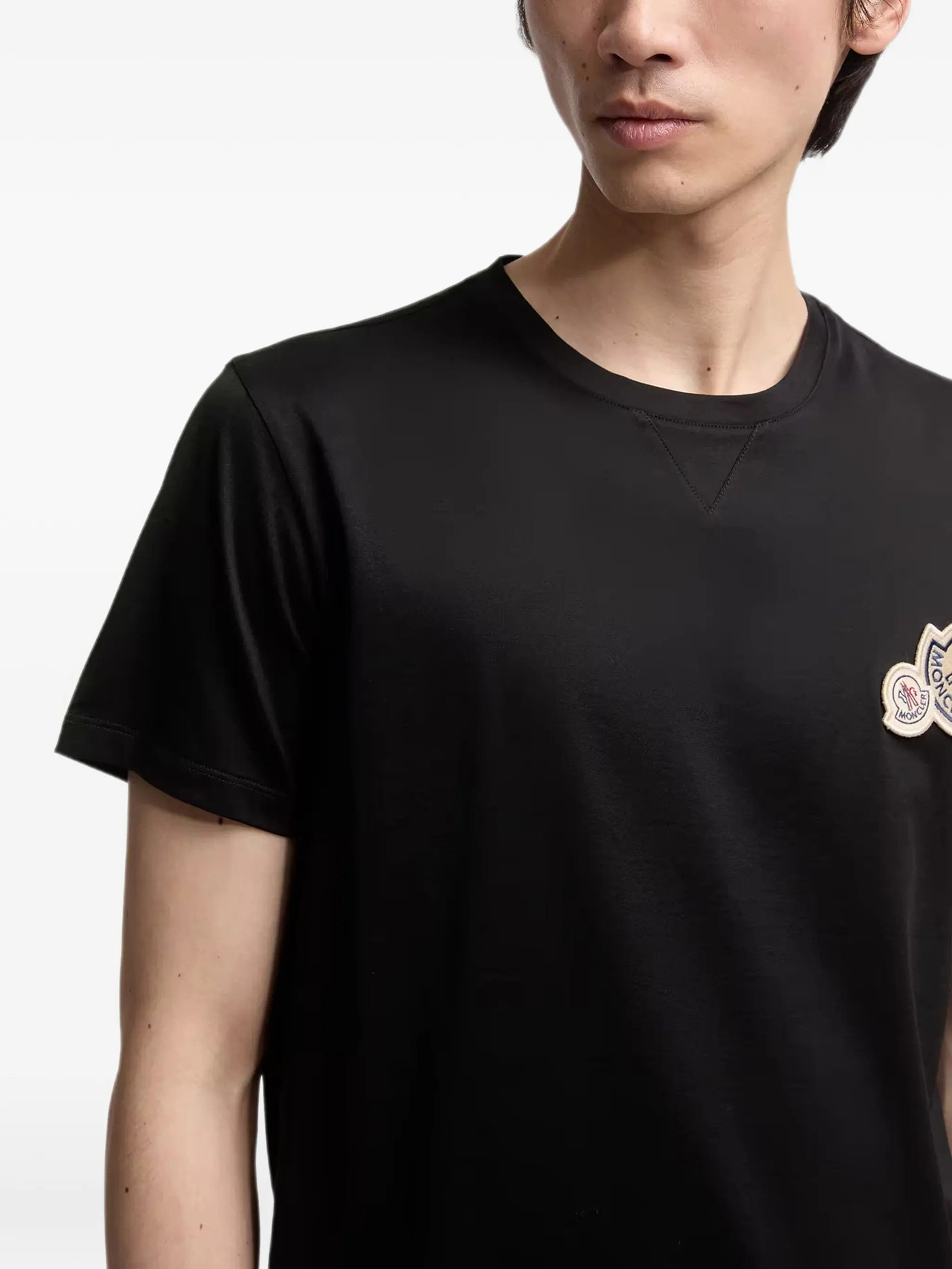 Moncler double logo - patch T - shirt