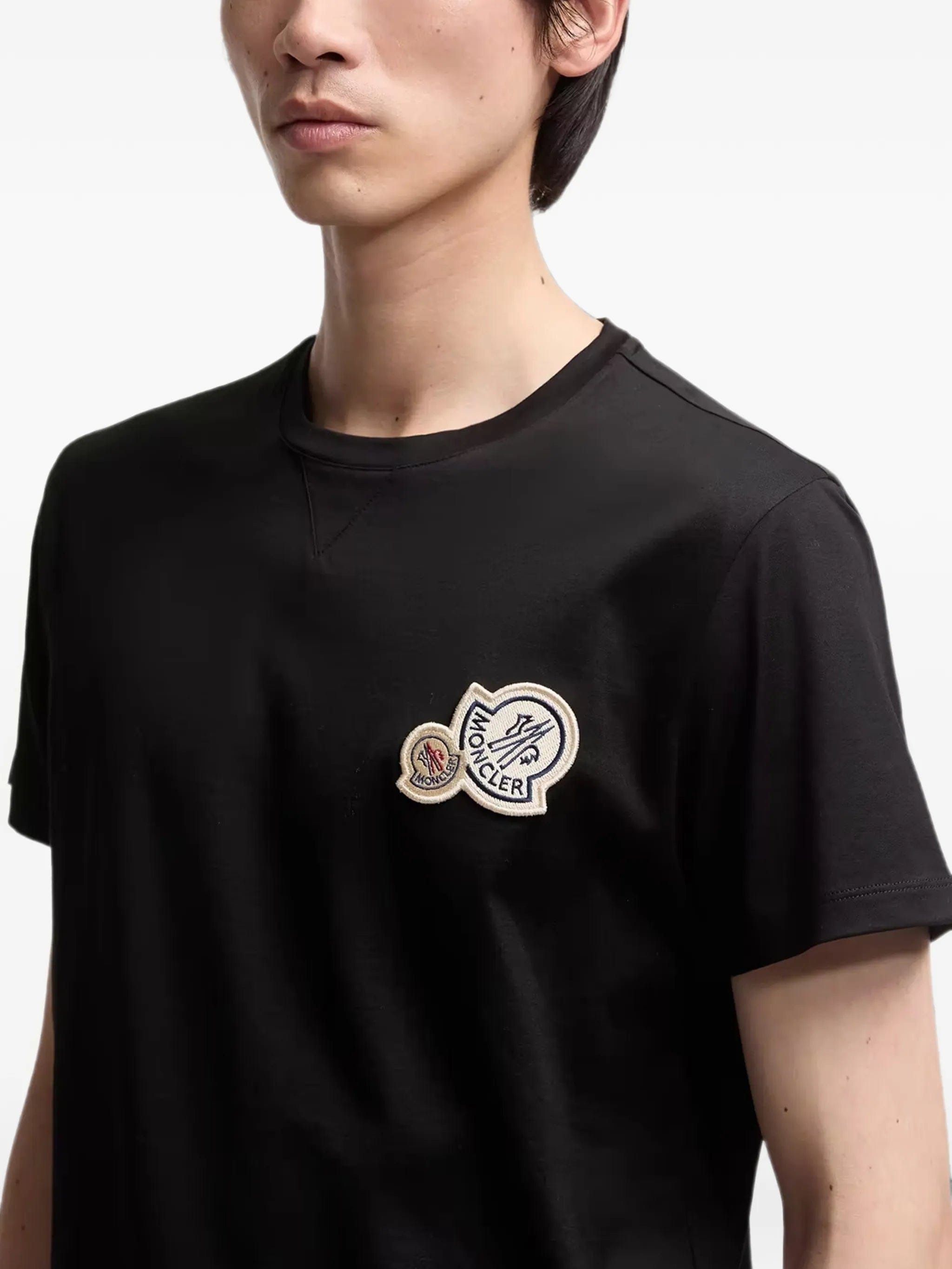 Moncler double logo - patch T - shirt
