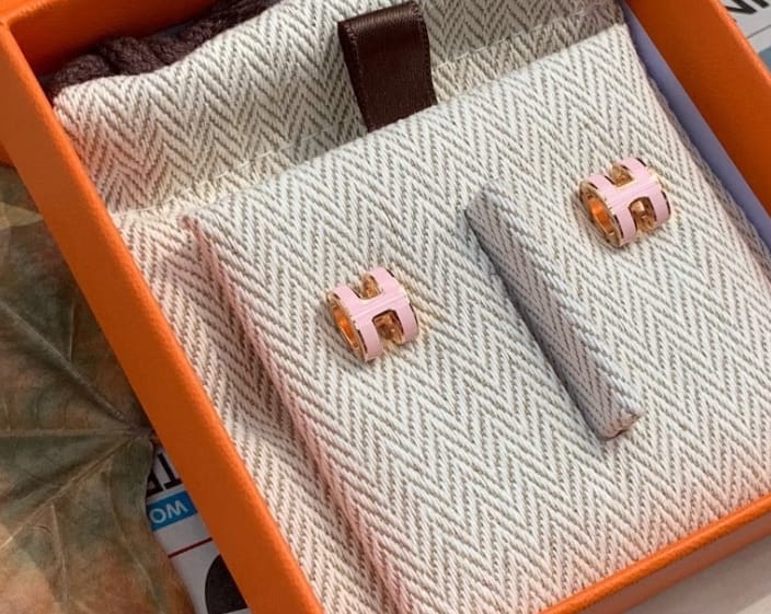 Hermes Pink Pop H Earing ALC4029