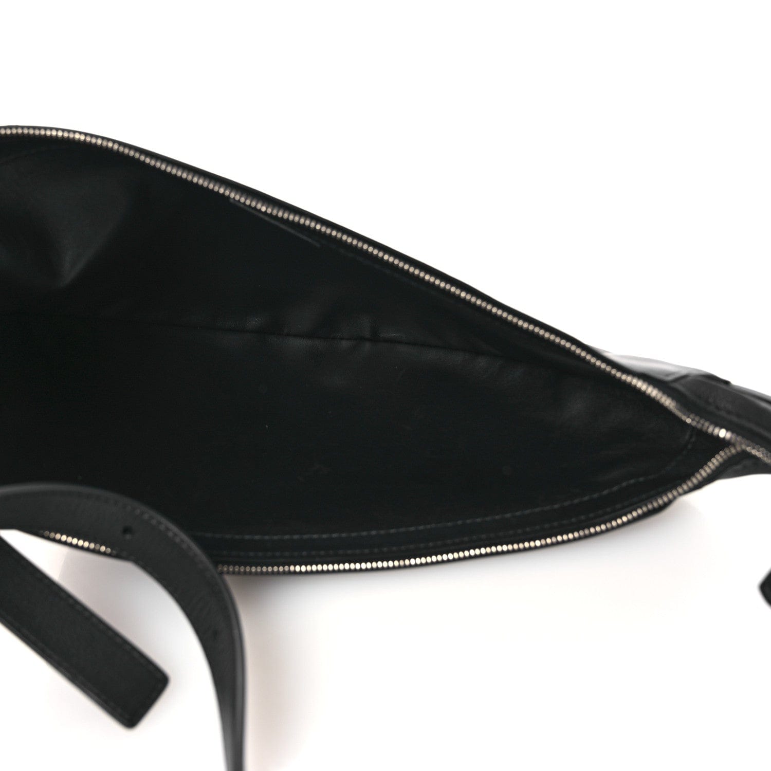 The Row Finely Grained Calfskin Jouvette Bag Black