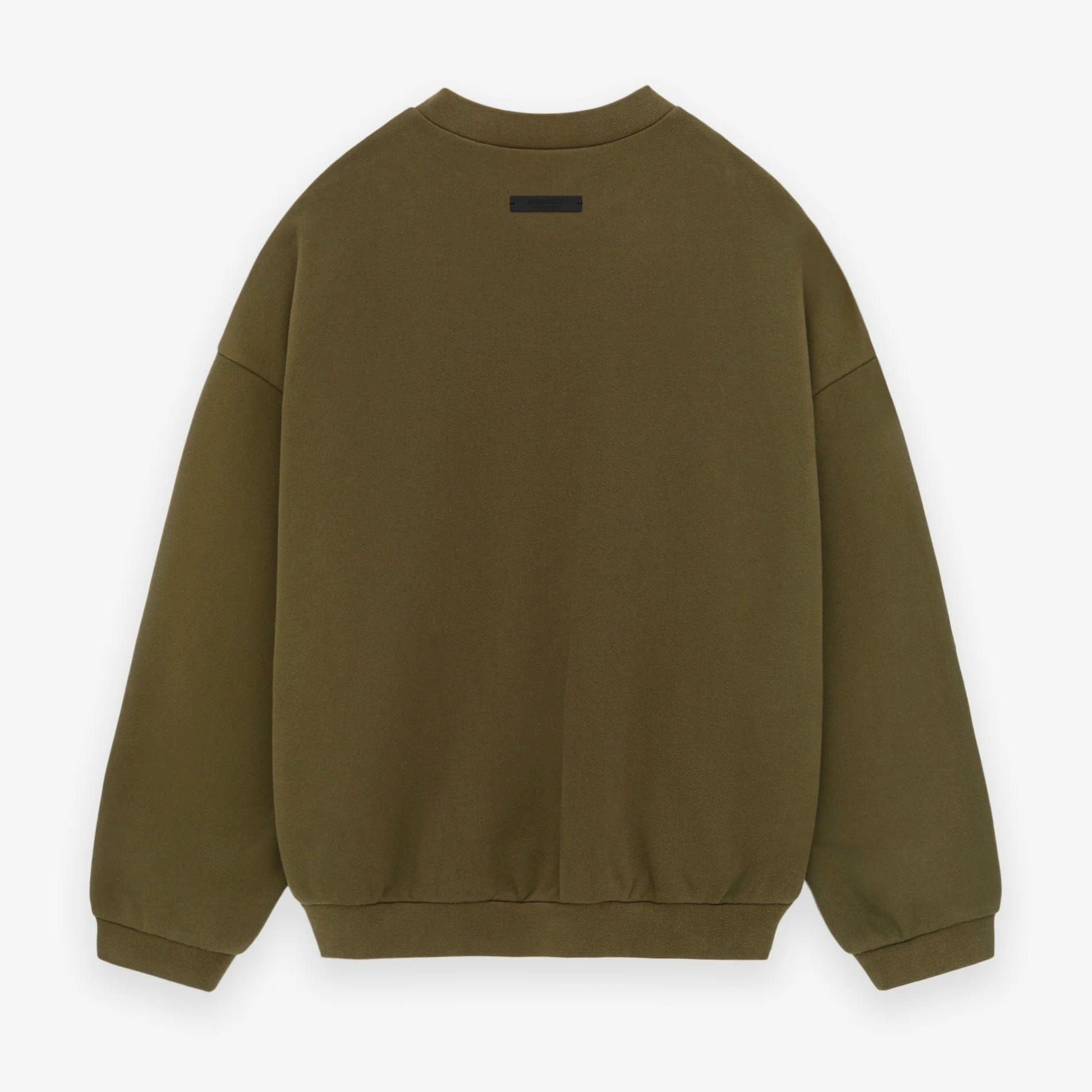 Fear of God Essentials Fleece Crewneck (FW24) Olive Arch Logo