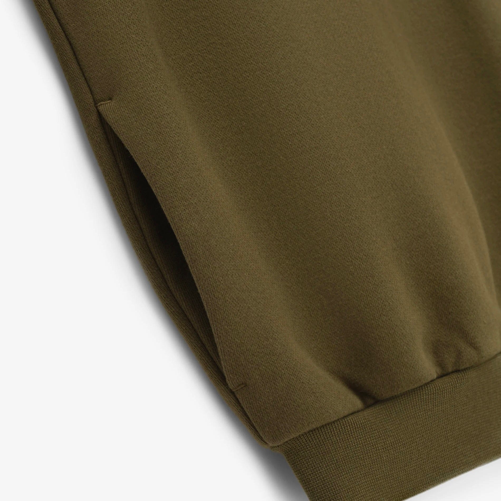Fear of God Essentials Fleece Crewneck (FW24) Olive Arch Logo