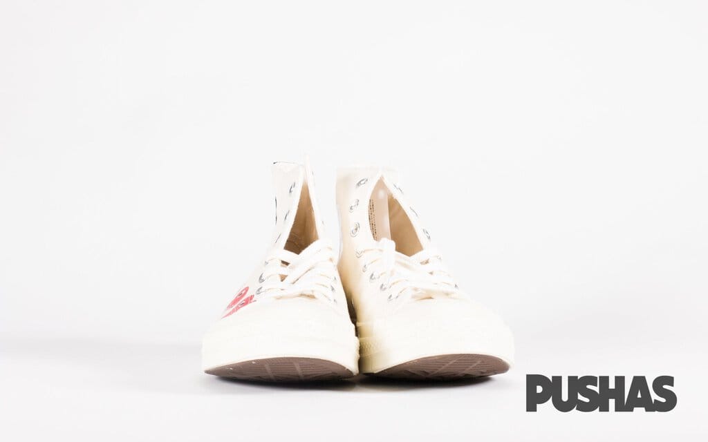 Converse Comme des Garcons Play x Chuck Taylor 1970s Hi Multi Heart - Milk (New)