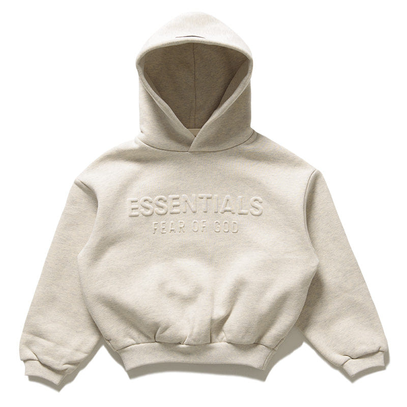 Fear of God Essentials Kids Fear Of God Essentials Embossed Classic Hoodie - Oatmeal Heather