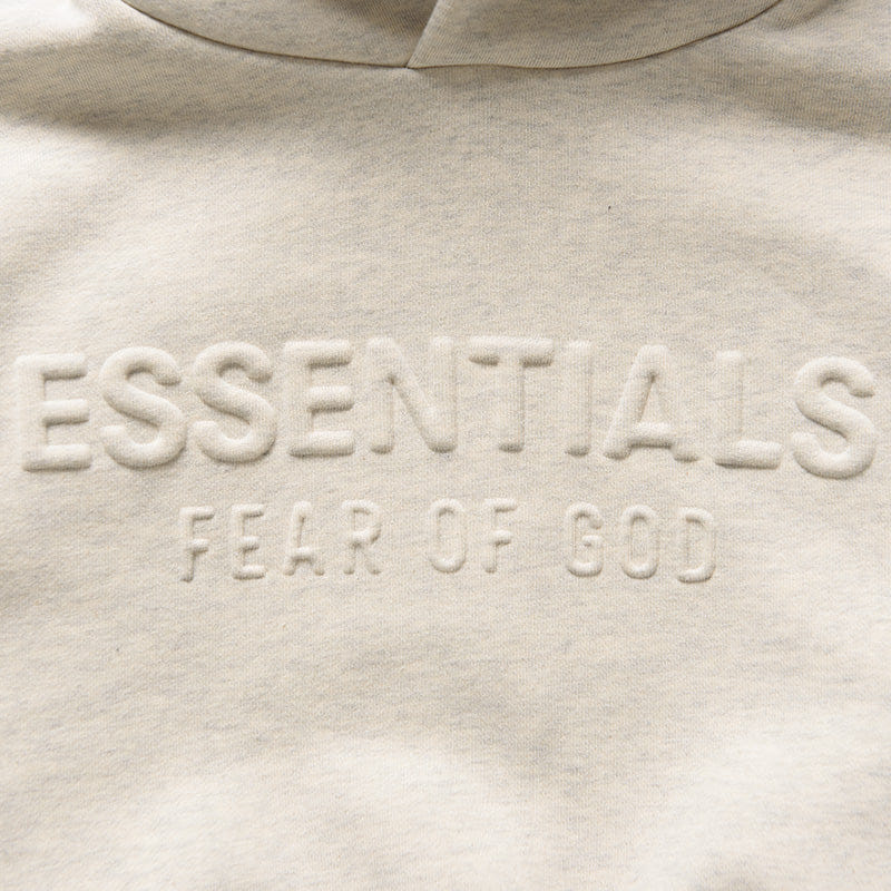 Fear of God Essentials Kids Fear Of God Essentials Embossed Classic Hoodie - Oatmeal Heather