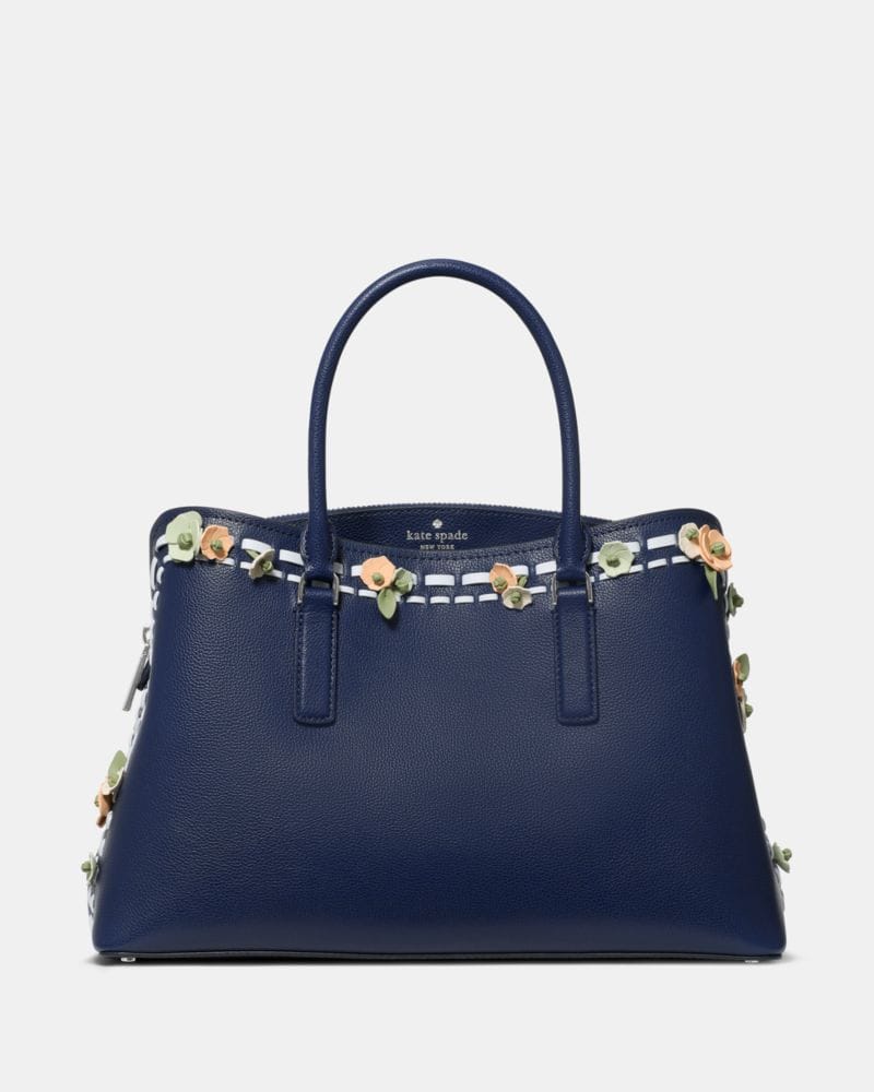 Kate Spade KateSpade Thompson Street Floral Satchel Bag Parisian Navy