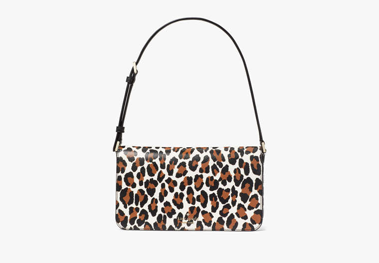 Kate Spade Staci Spotted Animal Printed Medium Flap Shoulder Bag