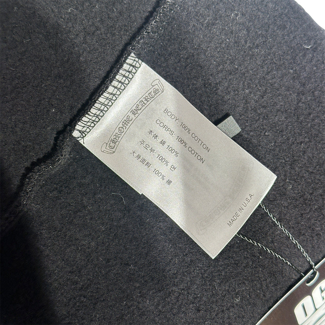 Chrome Hearts Vertical Logo Hoodie Black White