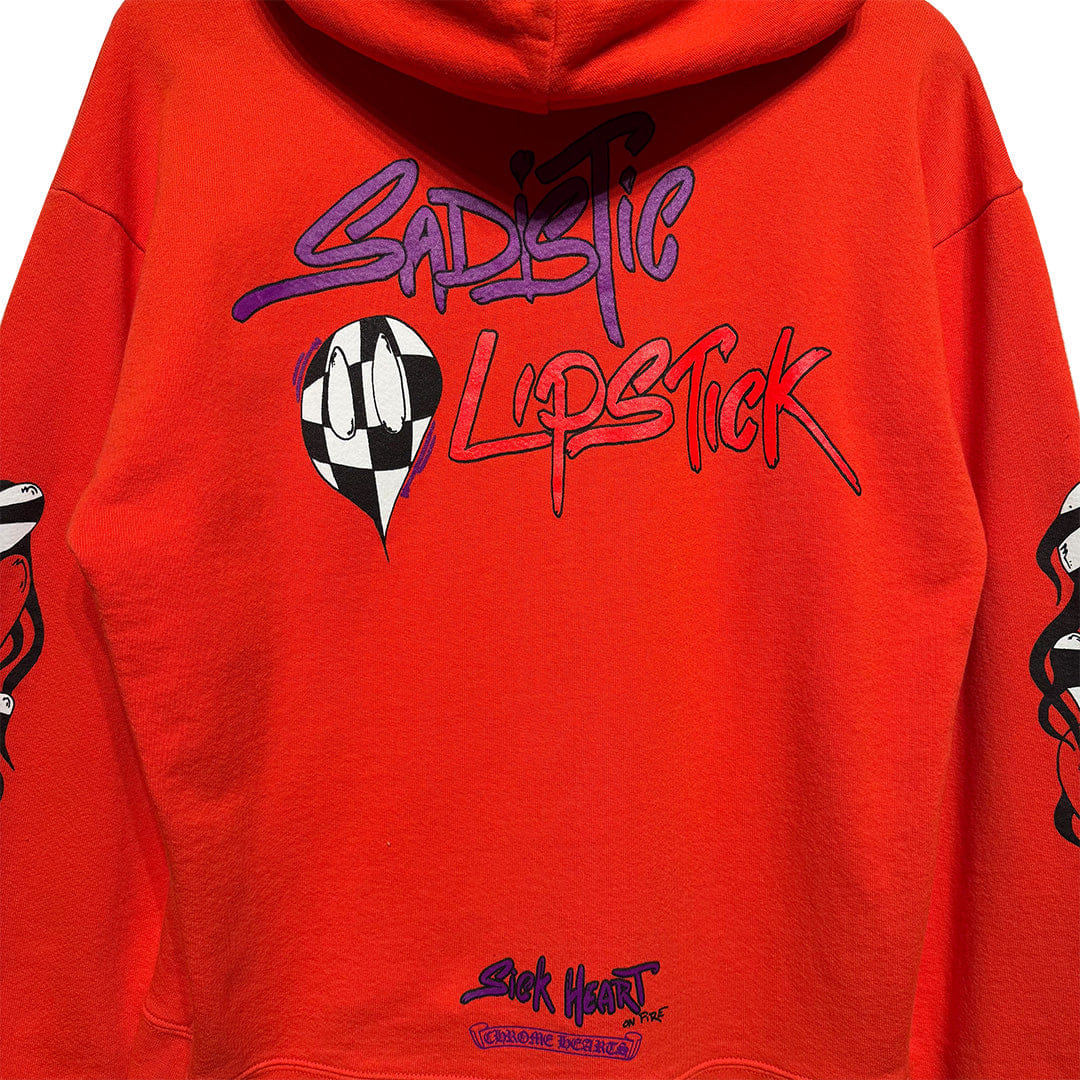 Chrome Hearts Matty Boy Sadistic Lipstick Hoodie Orange