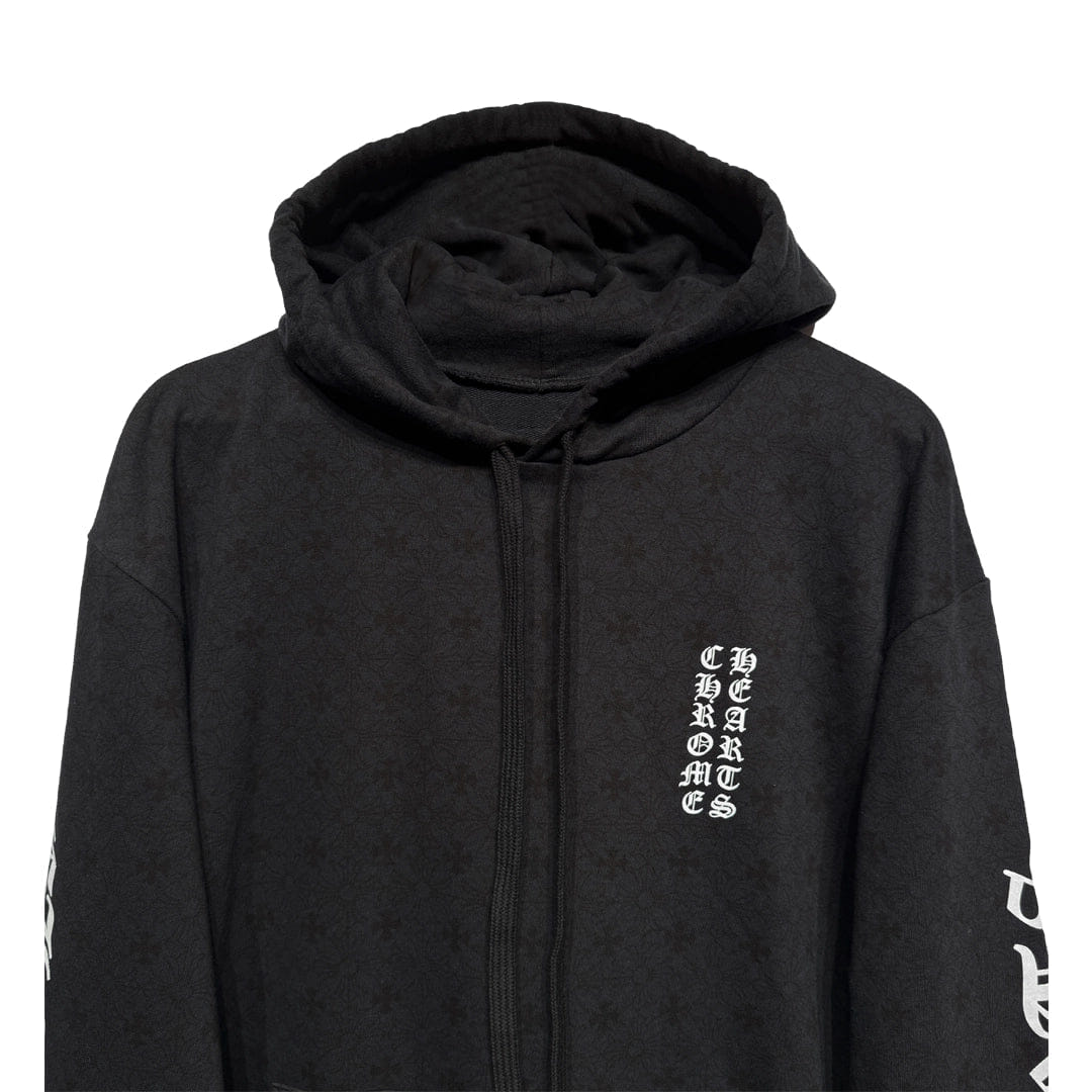 Chrome Hearts Plus Cross Allover Print Horseshoe Logo Hoodie