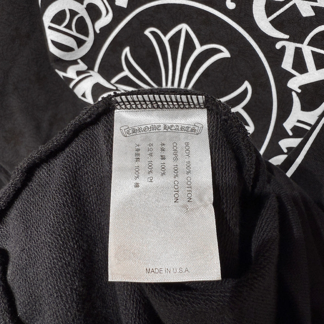 Chrome Hearts Plus Cross Allover Print Horseshoe Logo Hoodie