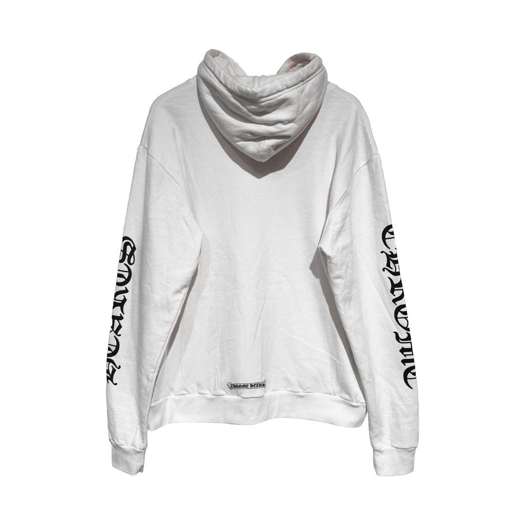 Chrome Hearts Vertical Logo Hoodie White/Black