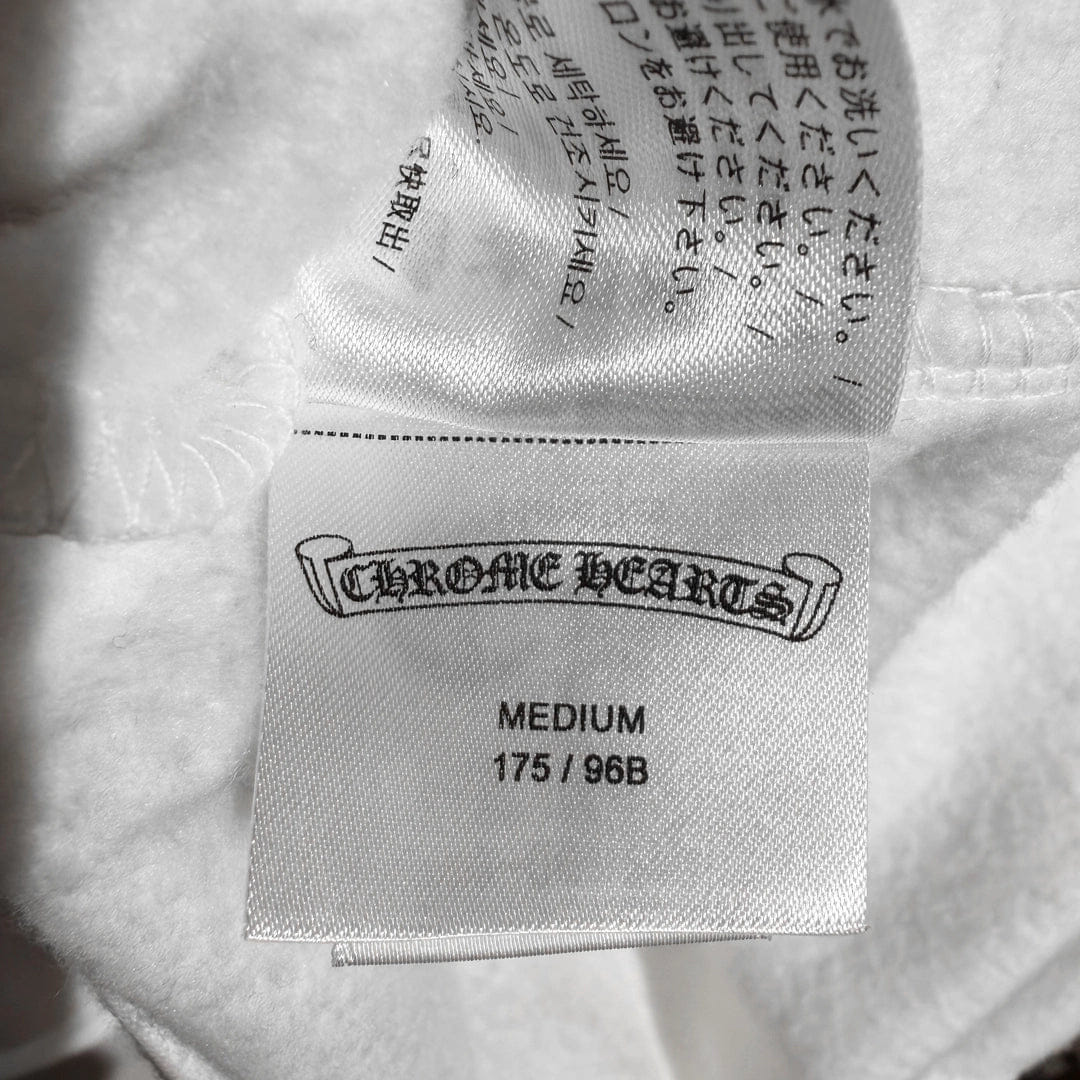 Chrome Hearts Vertical Logo Hoodie White/Black