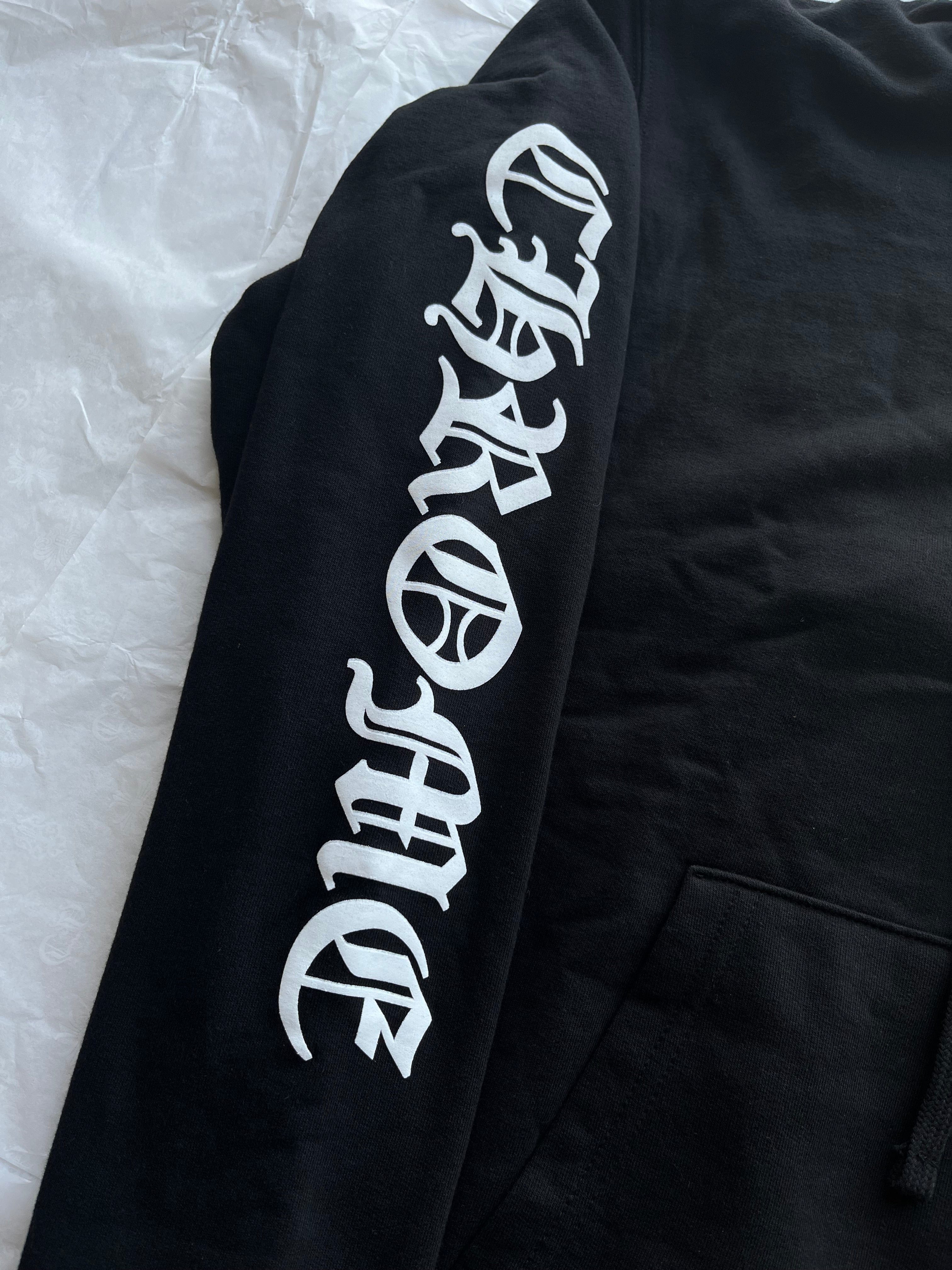 Chrome Hearts Zip Hoodie Chrome Hearts Vertical Logo Black