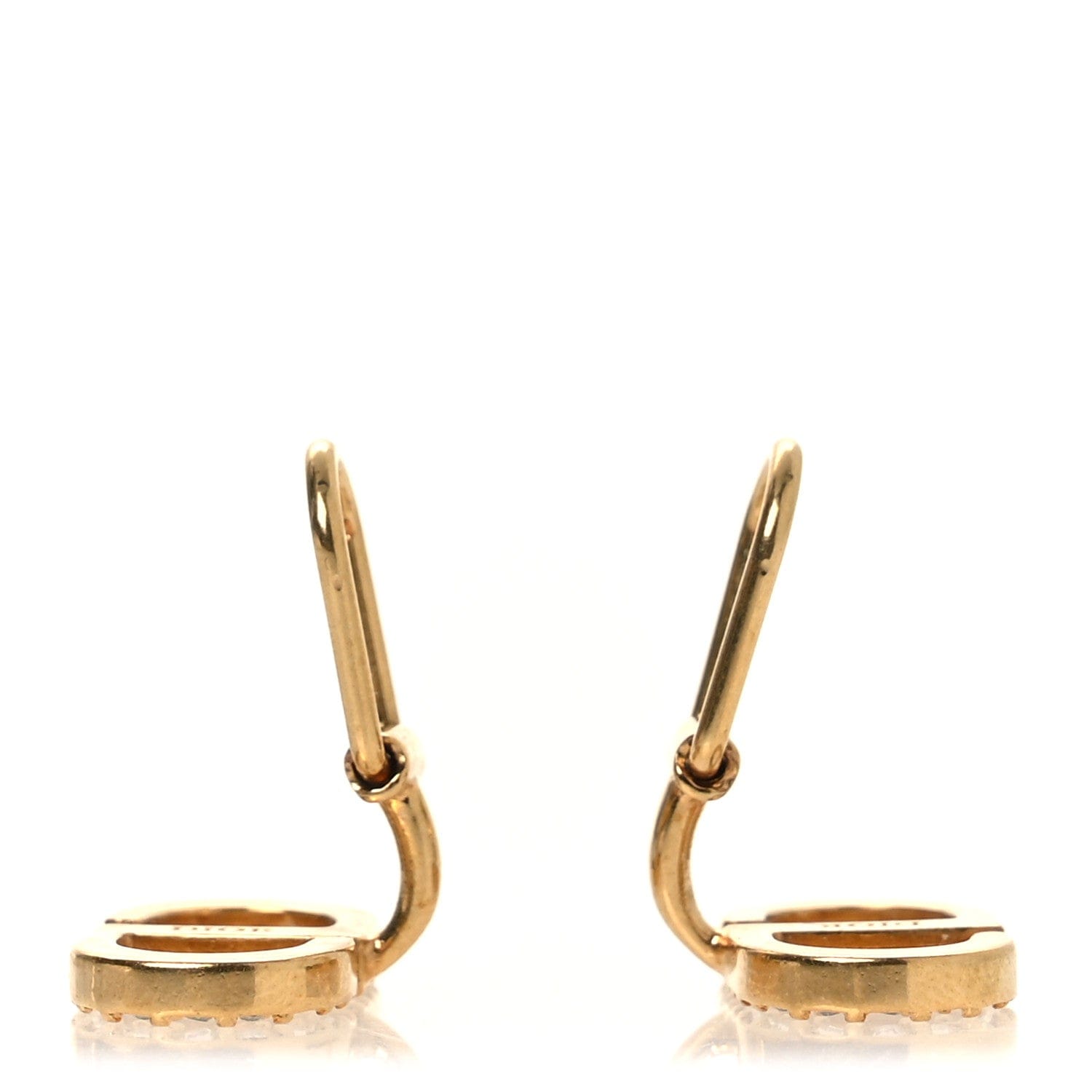 Christian Dior Crystal Clair D Lune Clip On Earrings Gold
