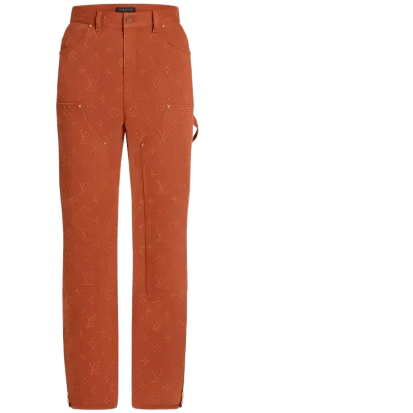 Louis Vuitton Brown Embossed Monogram Carpenter Pants