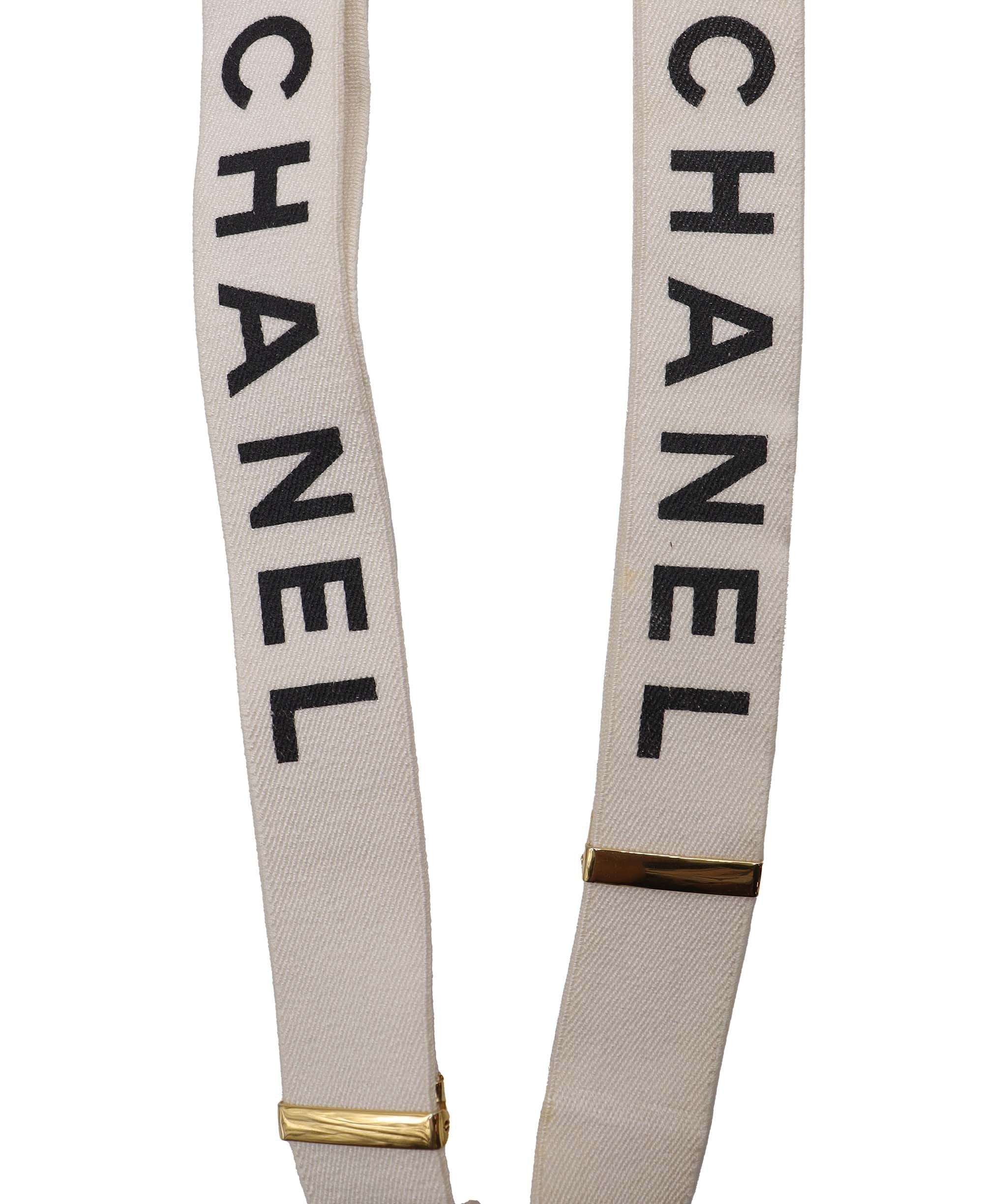 Chanel Logo Suspender White DXBK0099