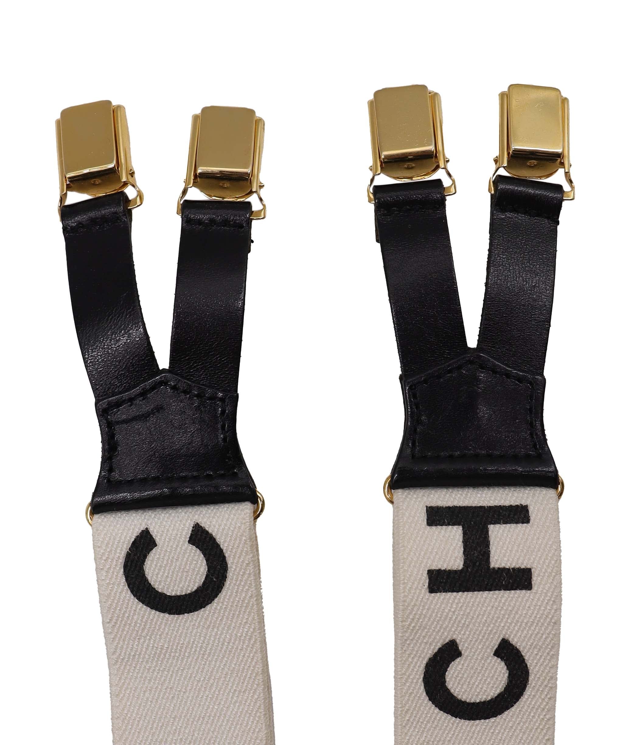 Chanel Logo Suspender White DXBK0099