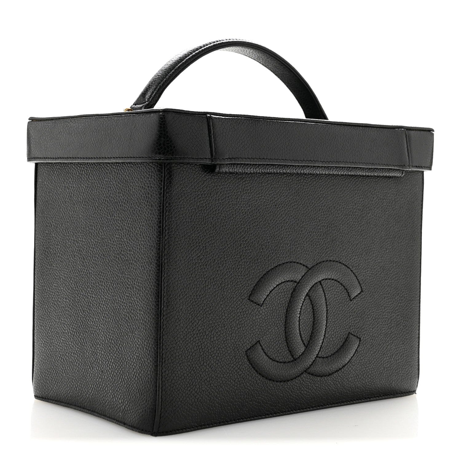 Chanel Caviar Vanity Train Case Black