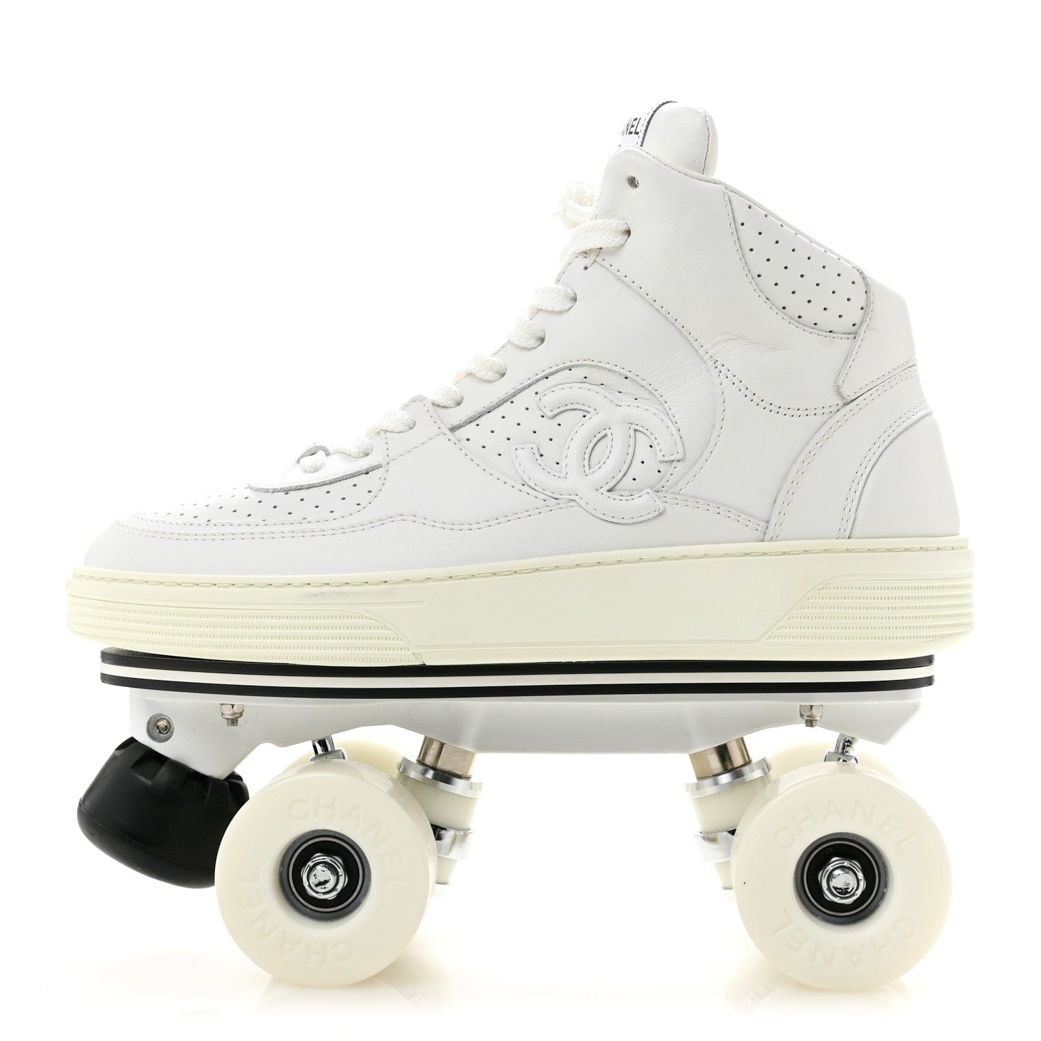 Chanel Calfskin Womens Roller Skates 39 White