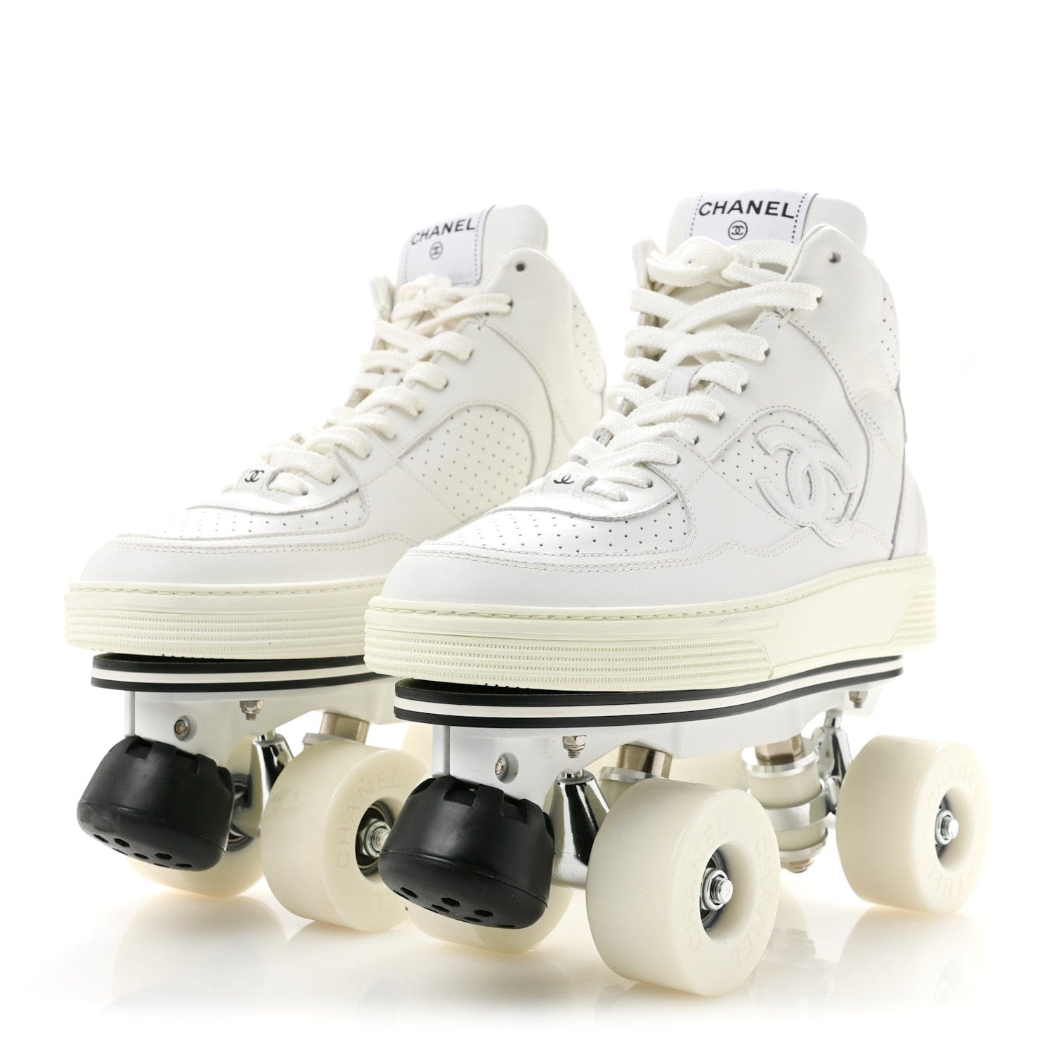 Chanel Calfskin Womens Roller Skates 39 White