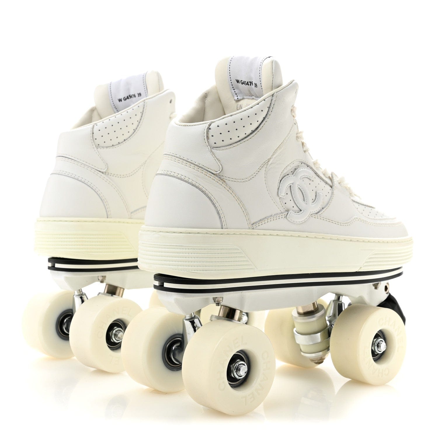 Chanel Calfskin Womens Roller Skates 39 White