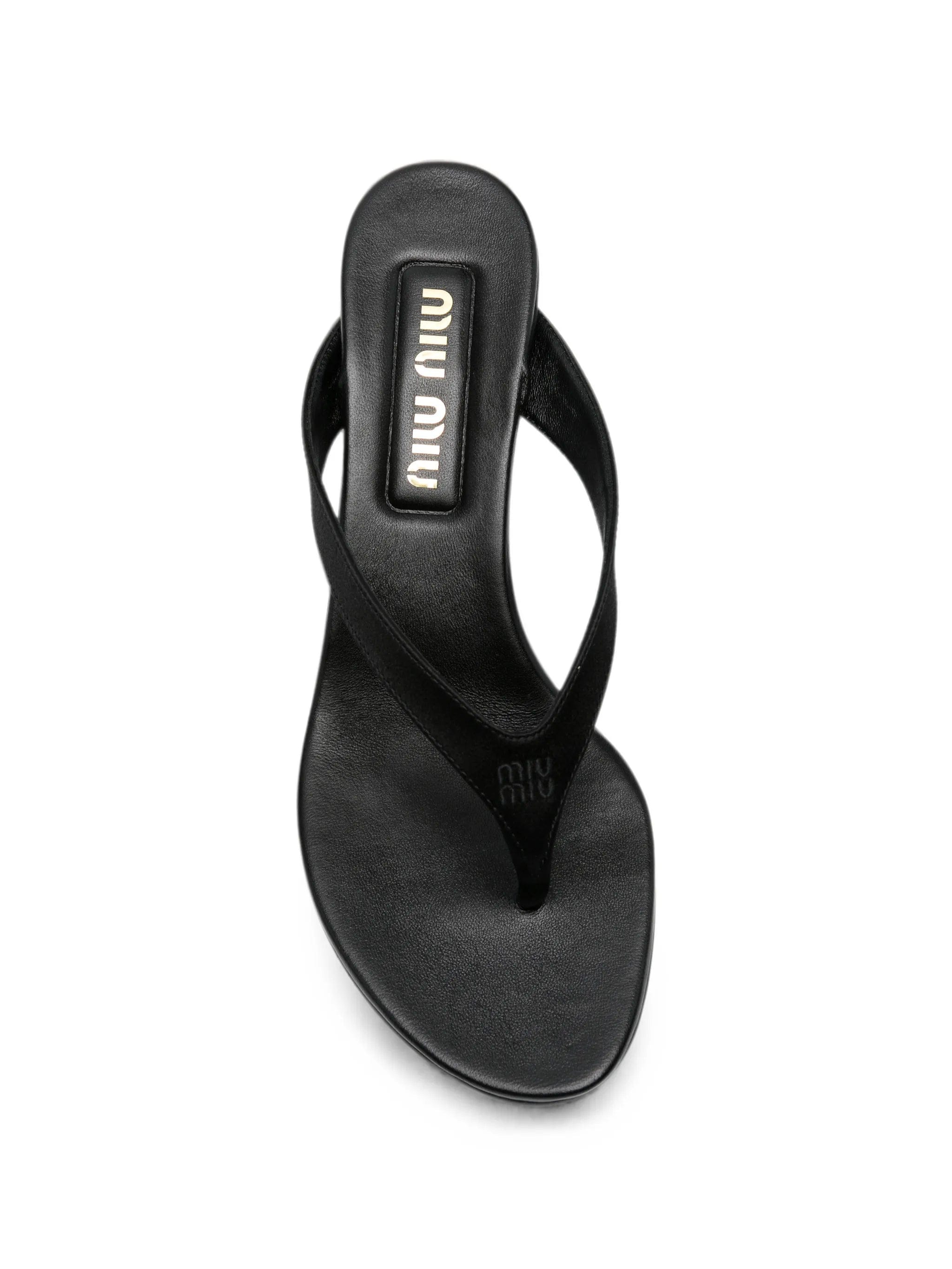 Miu Miu thong - strap kitten - heel sandals
