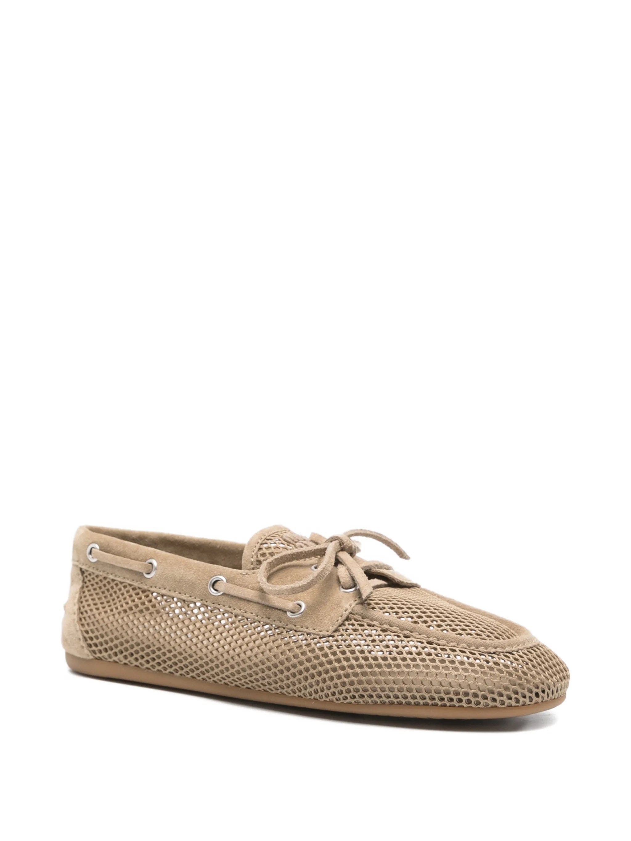 Miu Miu Deck mesh boat loafers