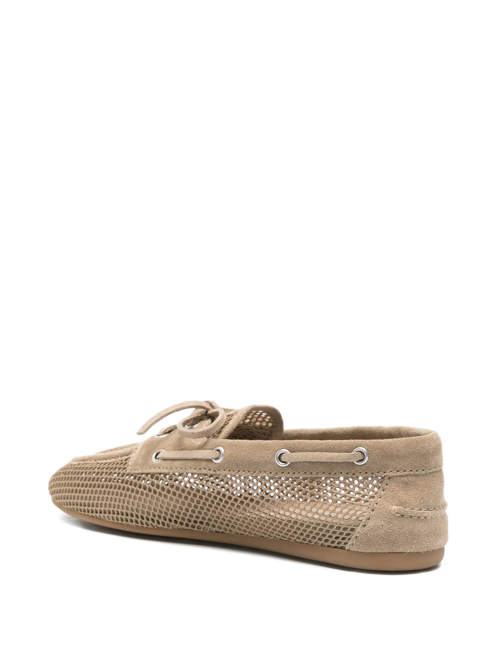 Miu Miu Deck mesh boat loafers