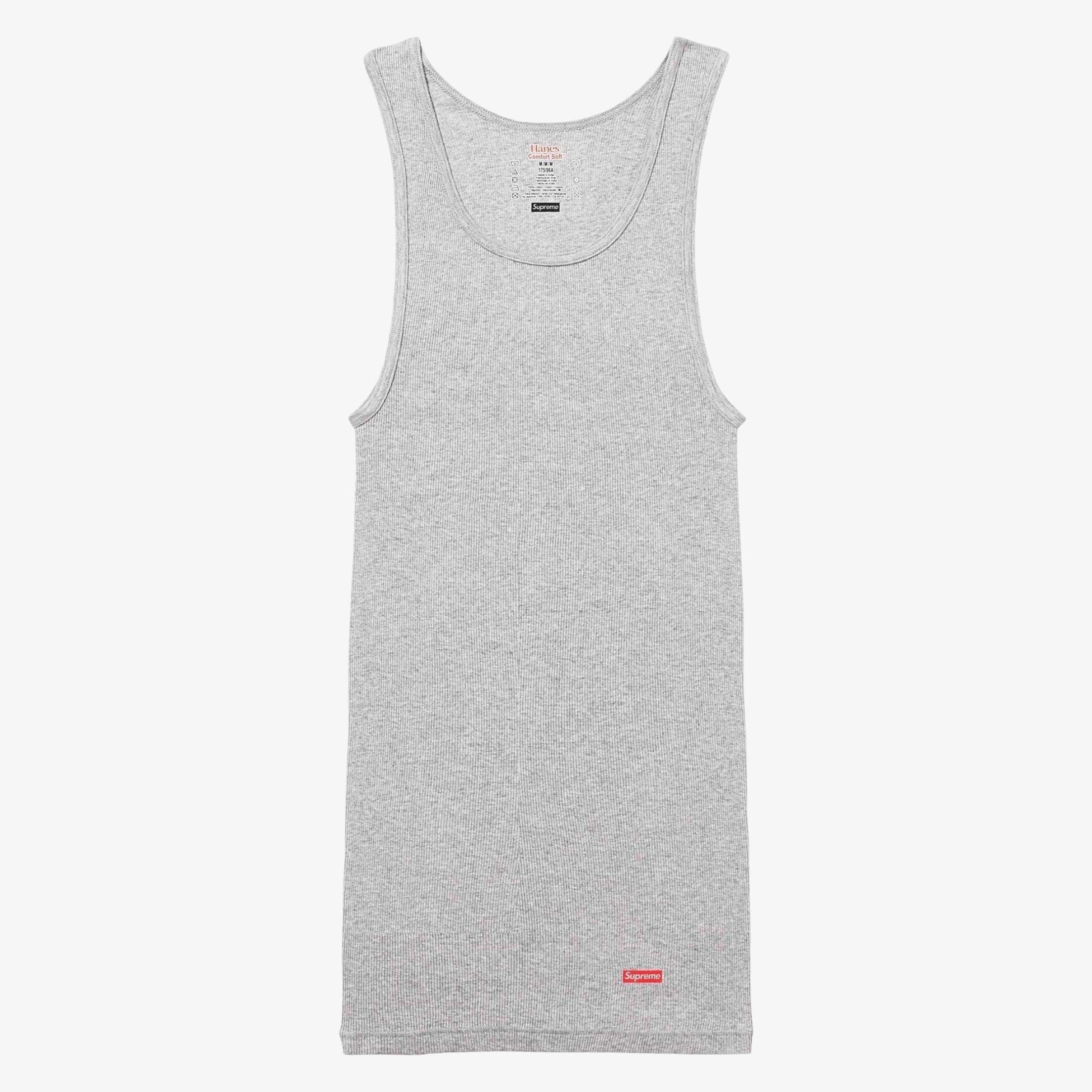 Supreme x Hanes Tagless Tank Top (1 Single Tank Top) Heather Grey