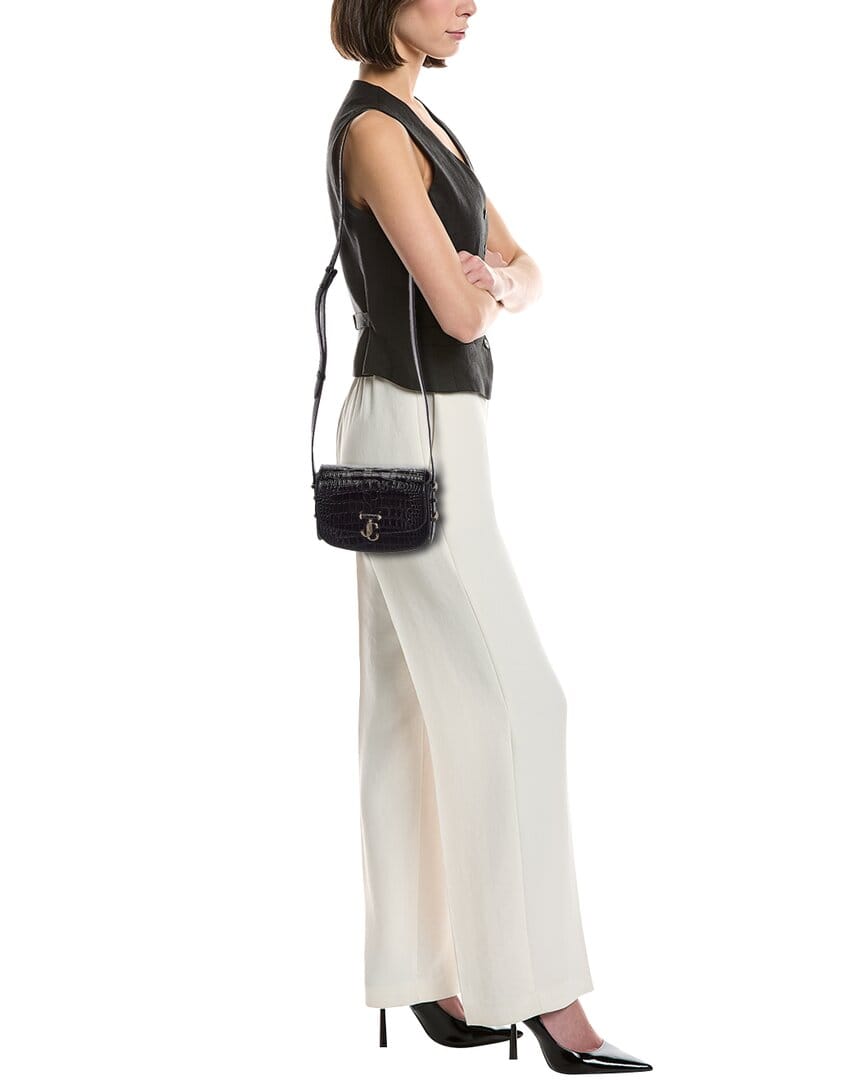 Jimmy Choo Croc - Embossed Leather Crossbody