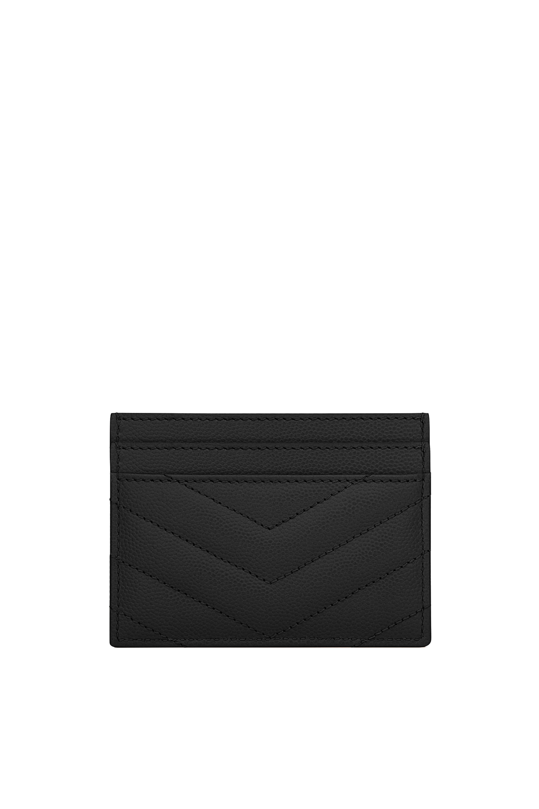 Saint Laurent Monogram Card Case in Grain de Poudre Embossed Leather