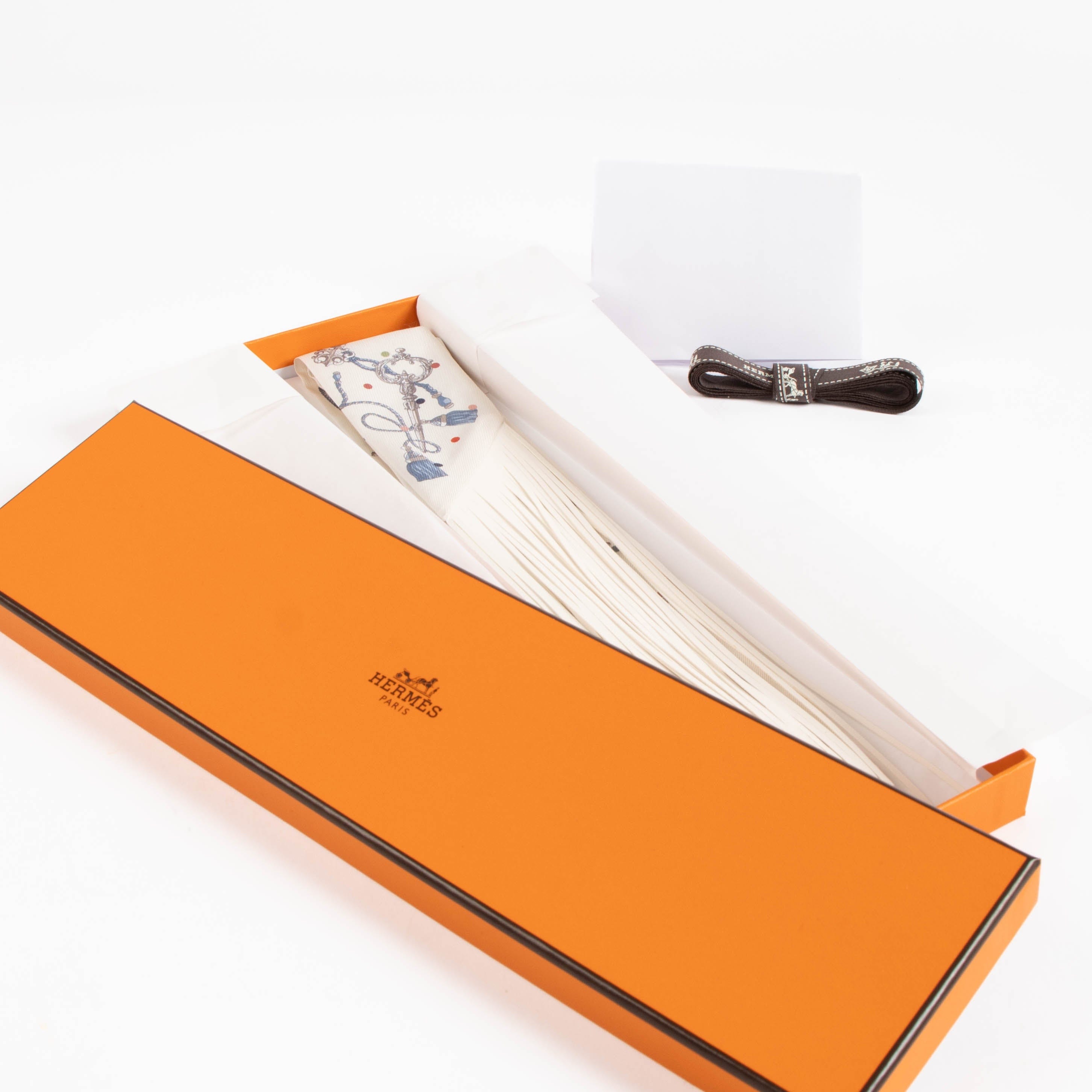 Hermès Soie Les Cles à Pois Franges Twilly
