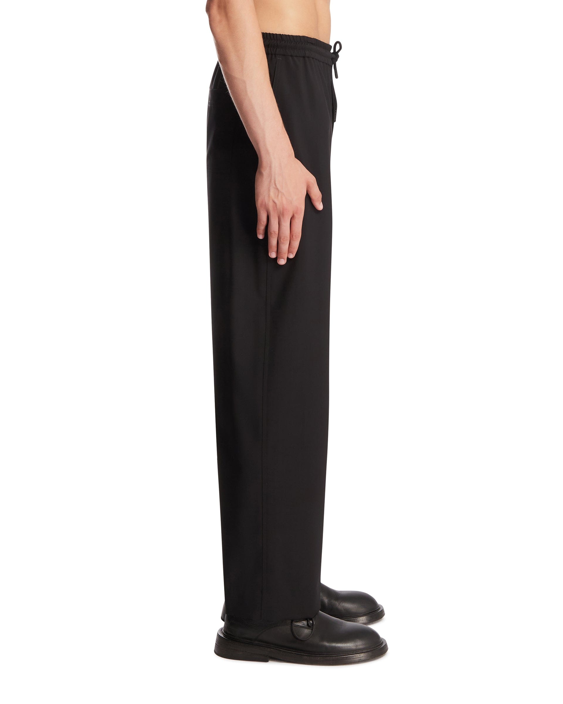 Loewe Pantaloni Con Coulisse In Lana Neri