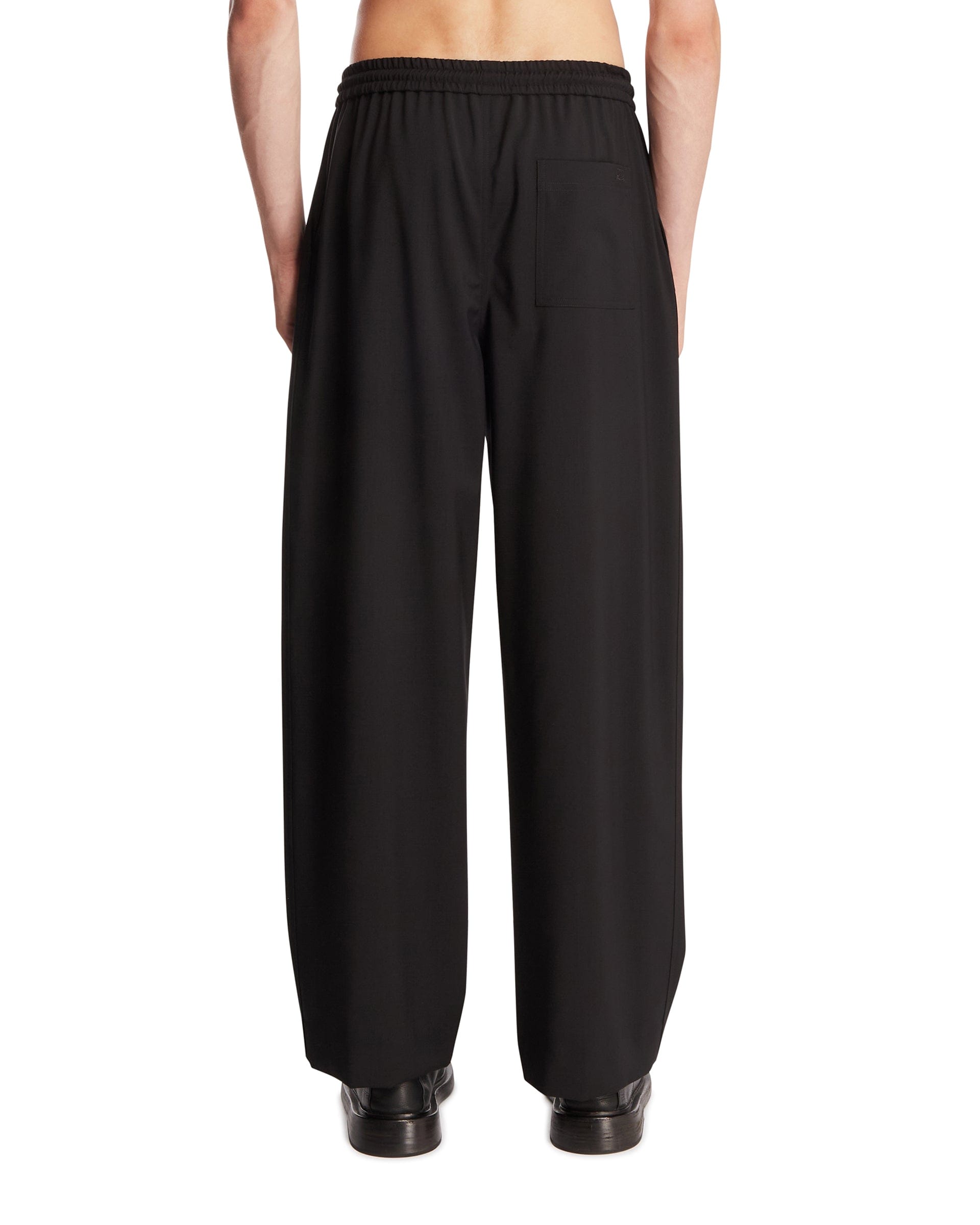 Loewe Pantaloni Con Coulisse In Lana Neri