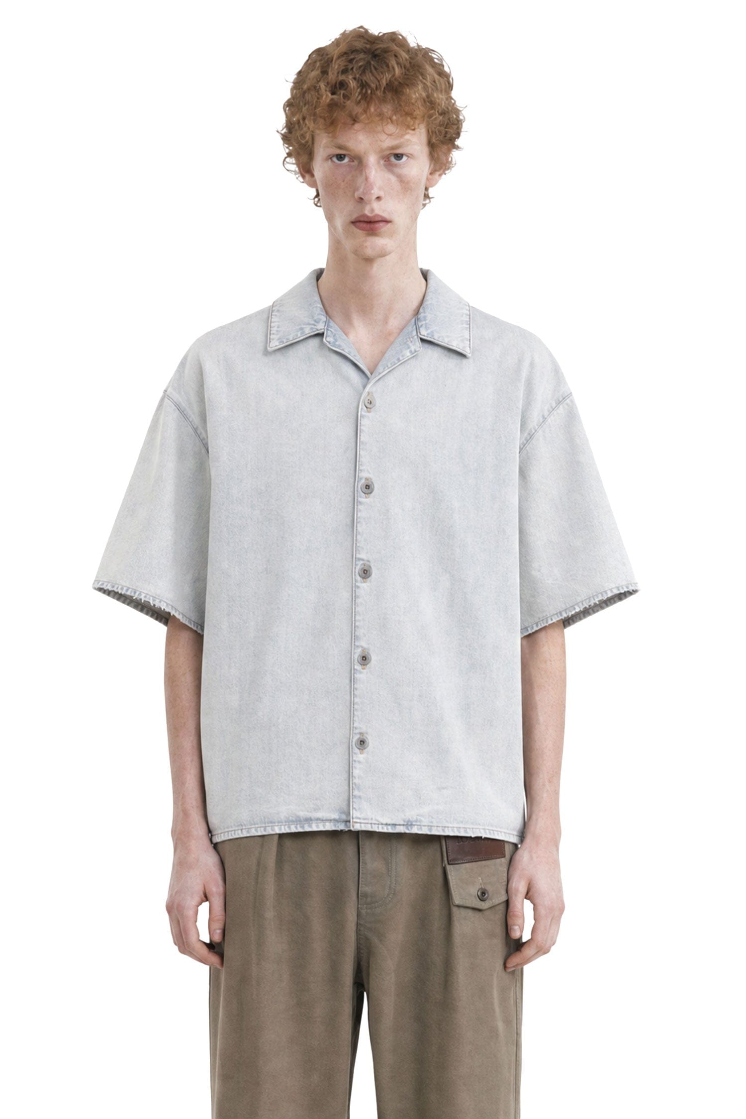 Loewe Anagram Short Sleeve Shirt in Denim